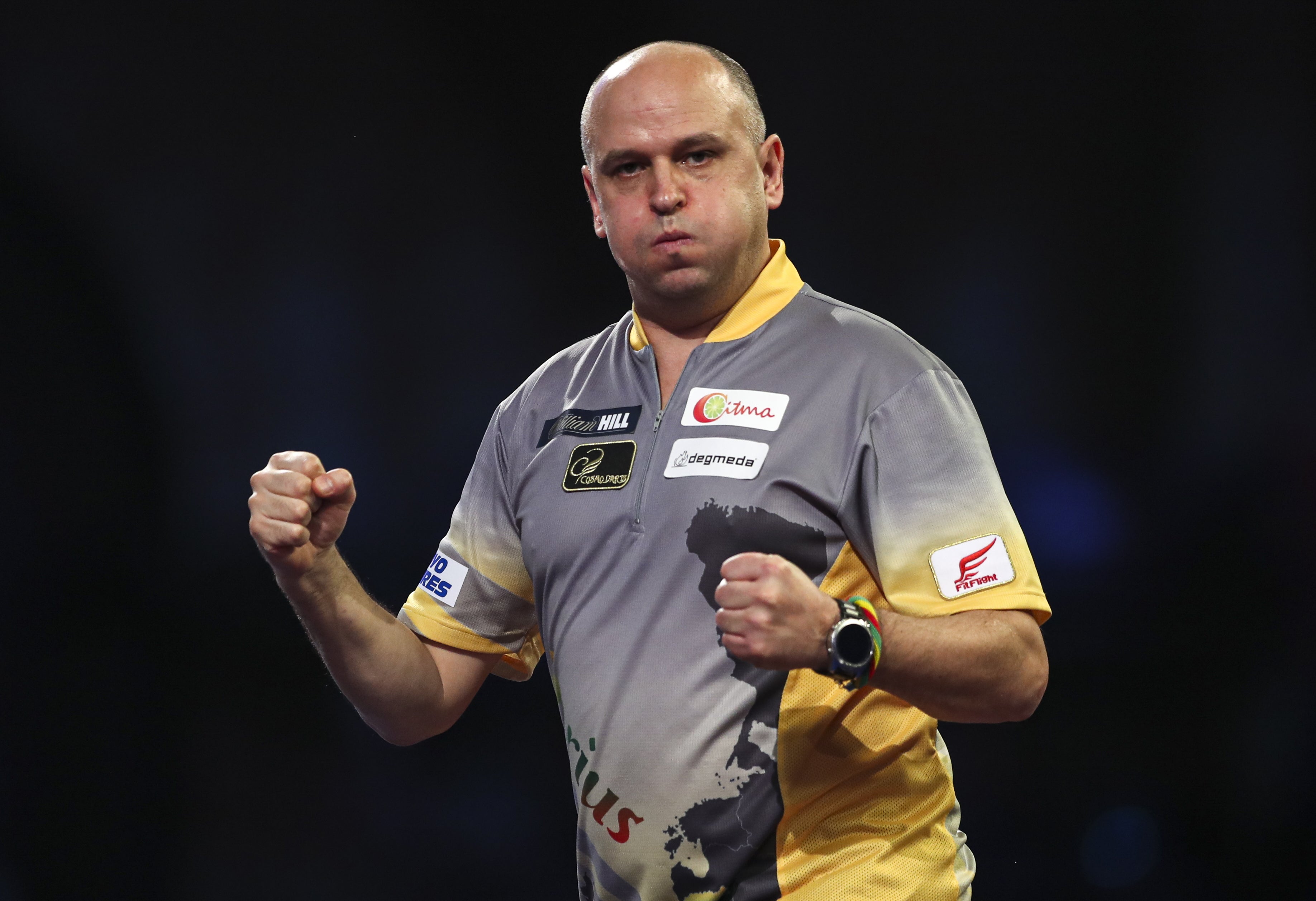 Darius Labanauskas hit a nine-darter (Kieran Cleeves/PA)