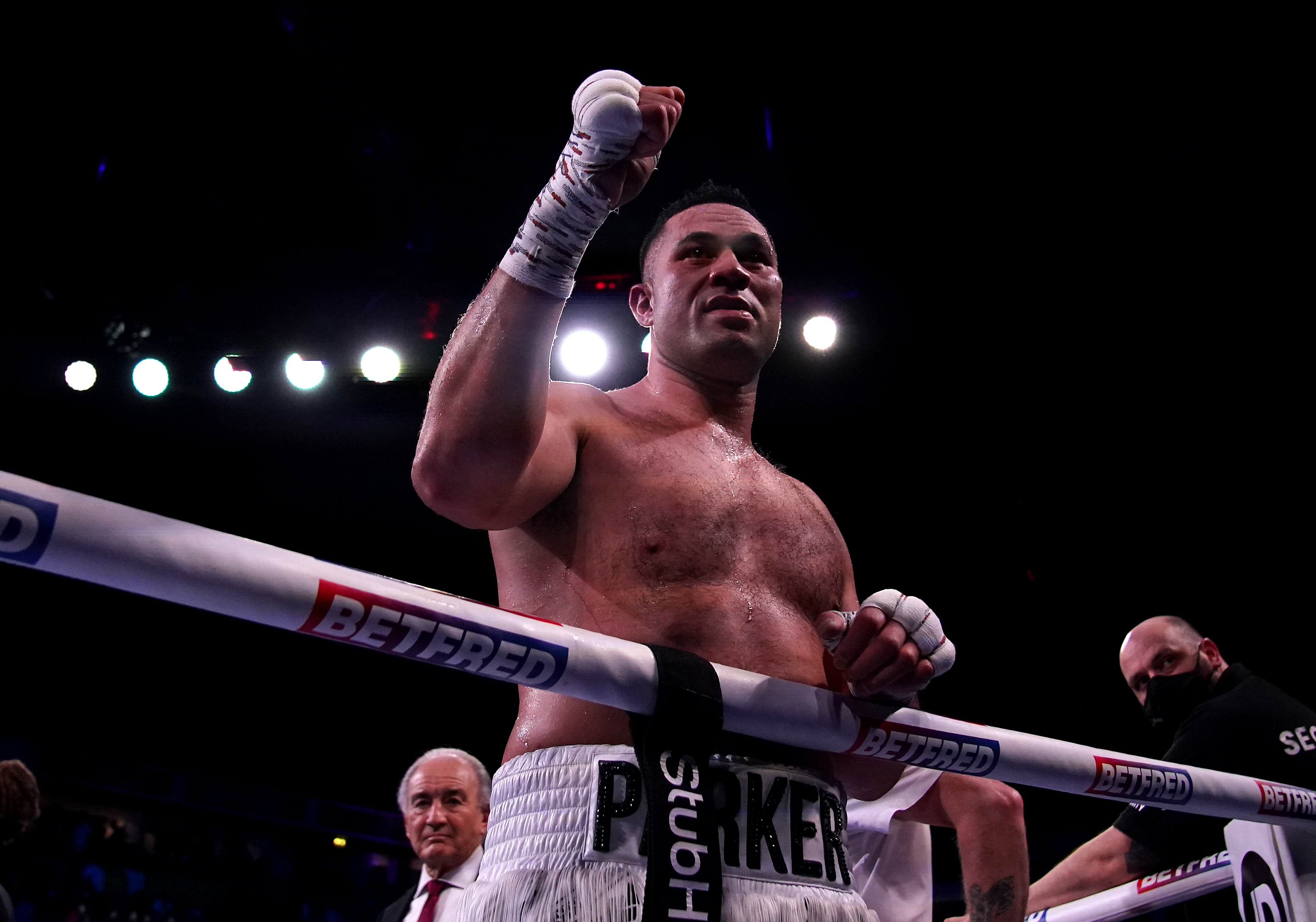 Joseph Parker, pictured, claimed his second win over Derek Chisora this year (Peter Byrne/PA)