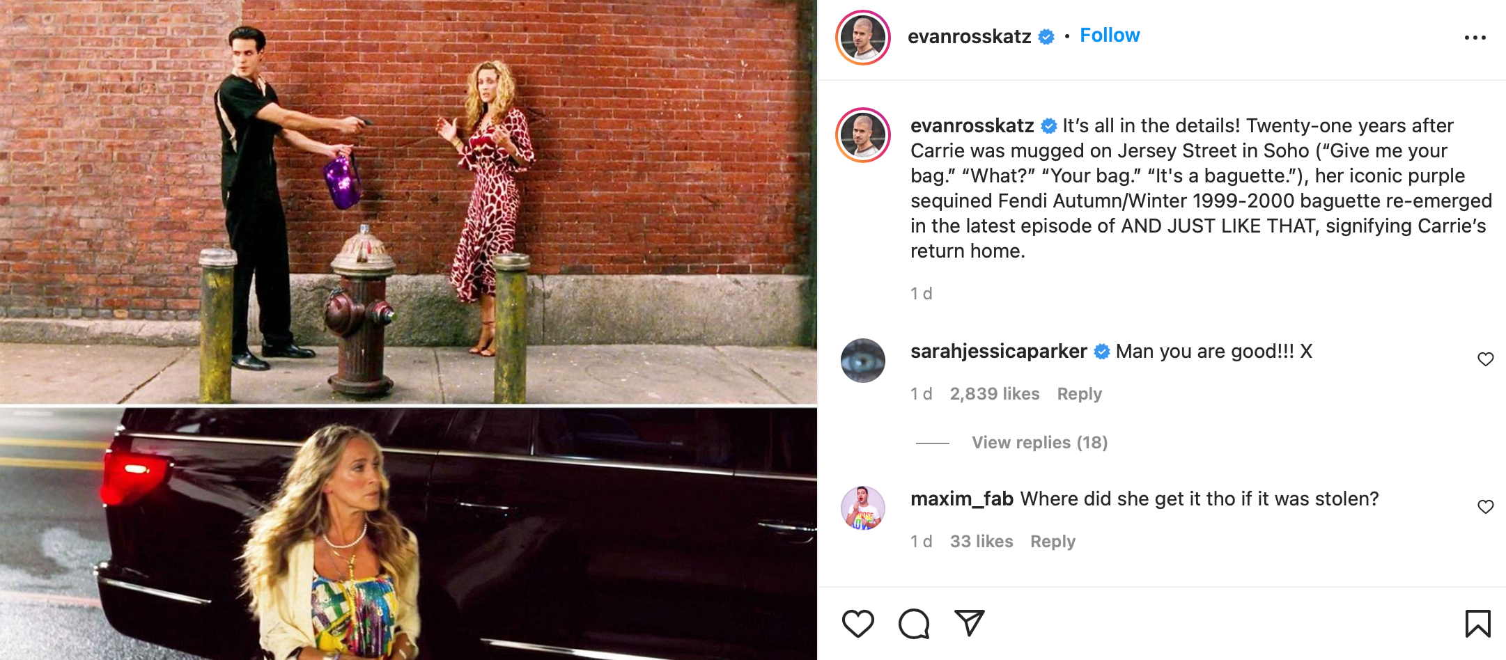 Writer Evan Ross Katz spotted a tiny ‘Sex and the City’ Easter egg in ‘And Just Like That’