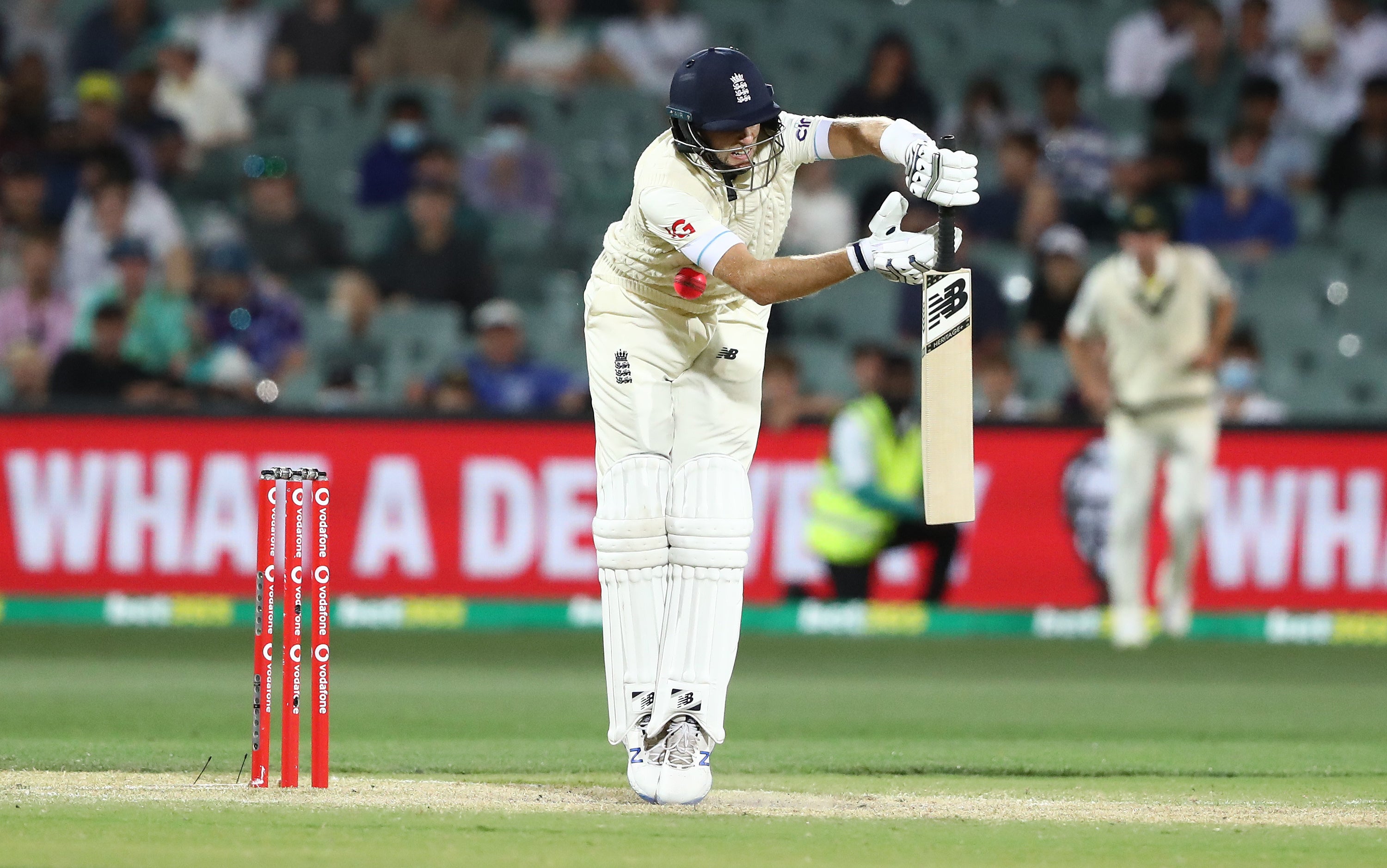 Joe Root was struck during day four of the second Ashes Test (Jason O’Brien/PA)