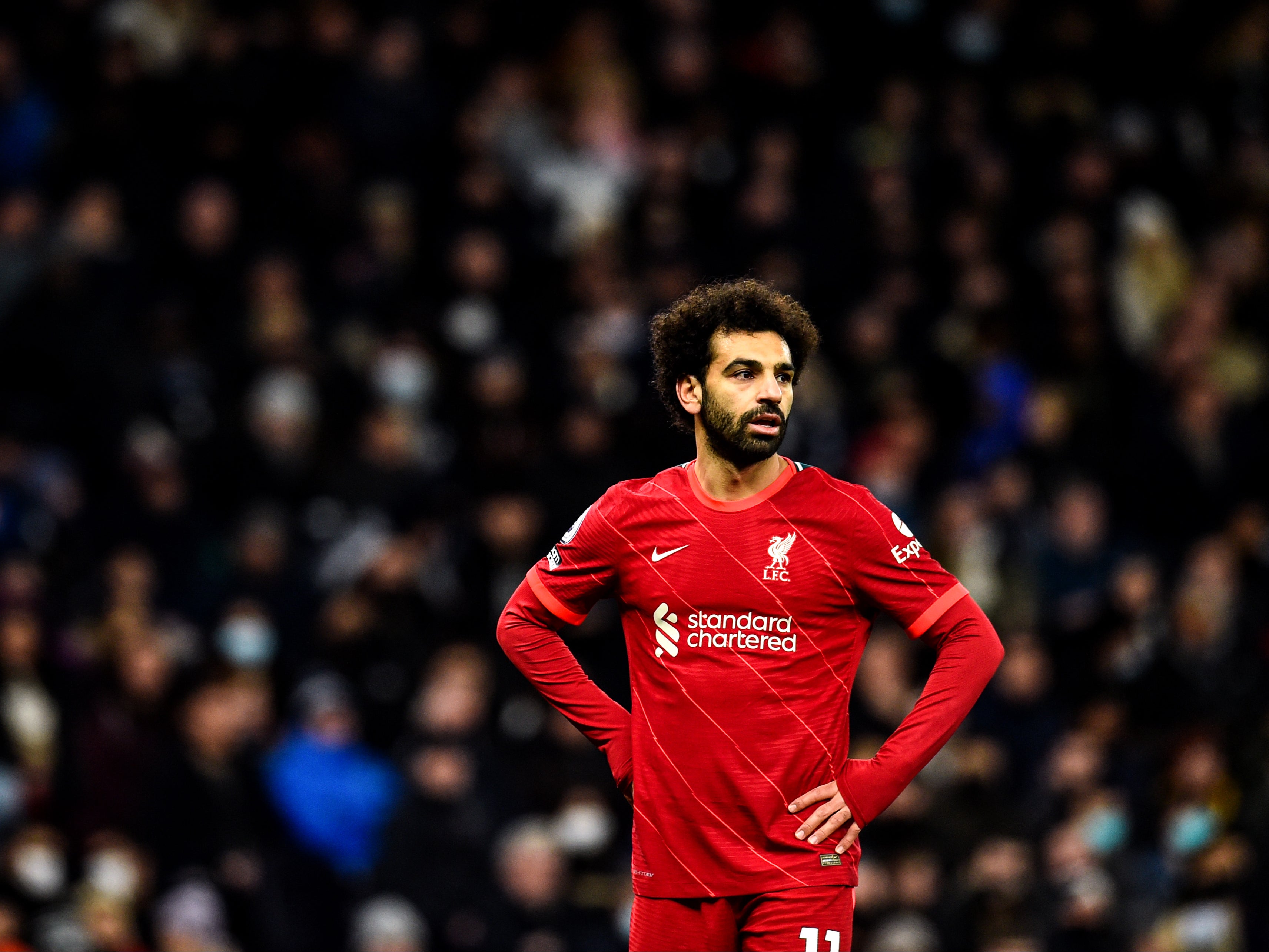 Mohamed Salah during Liverpool’s draw with Tottenham