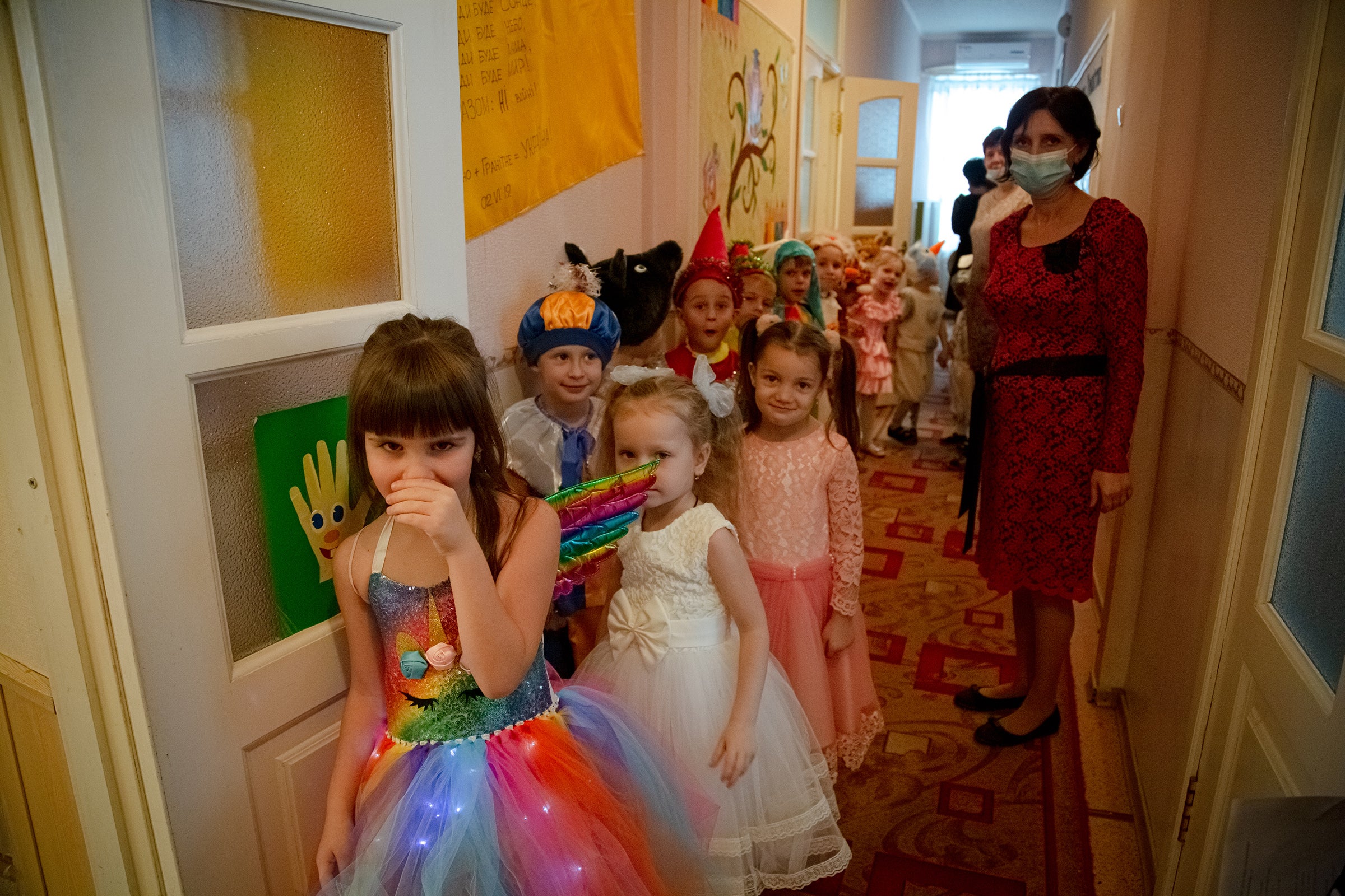 Eva, Vasylyna Nikolayeva’s daughter, at her kindergarten