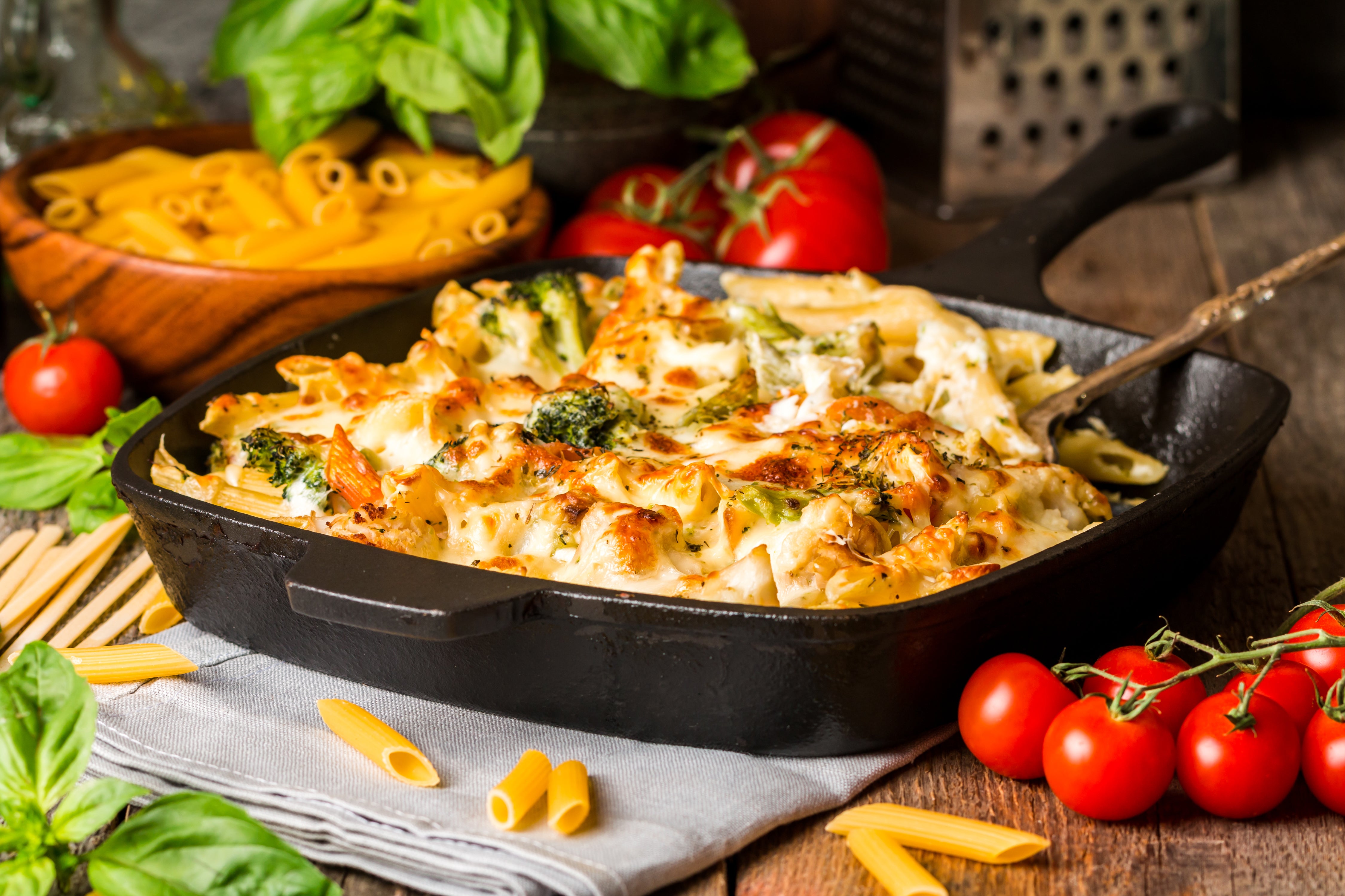 One of the great things about baked pastas is that you can get two different textures in one dish