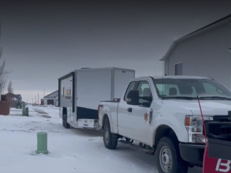 The neighborhood of Moorhead, Minnesota where seven bodies were found inside a house on Saturday