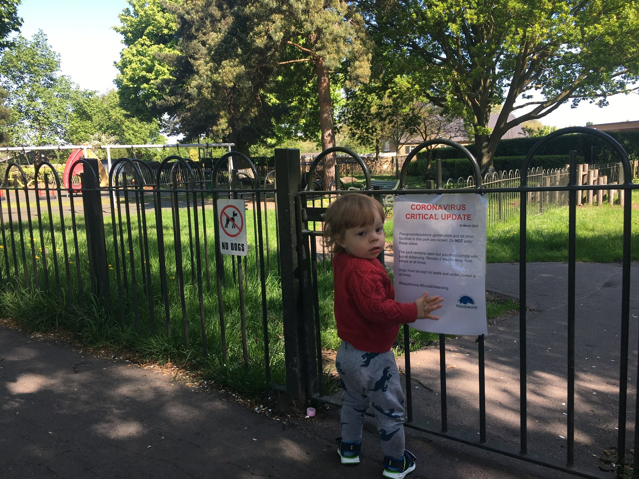 Hare’s son Rohan was not allowed to go to the playground last May