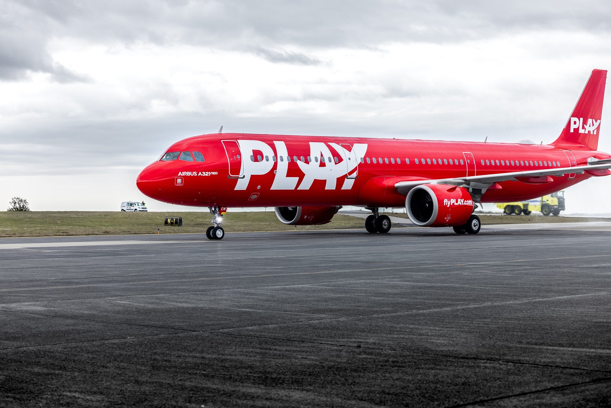 A PLAY Airbus on the tarmac