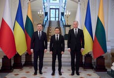 Poland, Lithuania back Ukraine, urge Russia sanctions