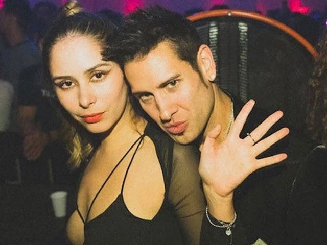 <p>Architect Marcela ‘Hilda’ Cabrales-Arzola, 26, poses with producer David Pearce, then 37, at an after-hours warehouse party in downtown LA on November 13. Pearce was later arrested on manslaughter charges connected to the drug overdose deaths of  Cabrales-Arzola and her model friend, Christy Giles</p>