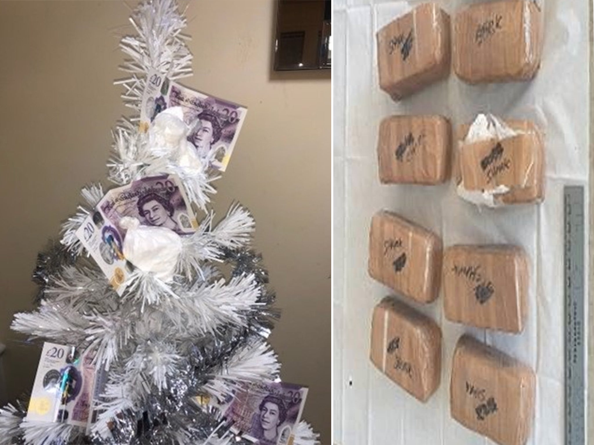 Christmas tree photo was uncovered in drug gang investigation that found ‘lots of interesting parcels'