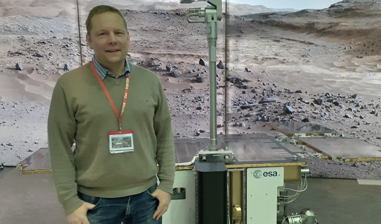 Dr Christian Shroeder has been chosen to join the team piloting the European Space Agency’s Mars rover when it launches next year, on its mission to find life on the Red Planet (University of Stirling)