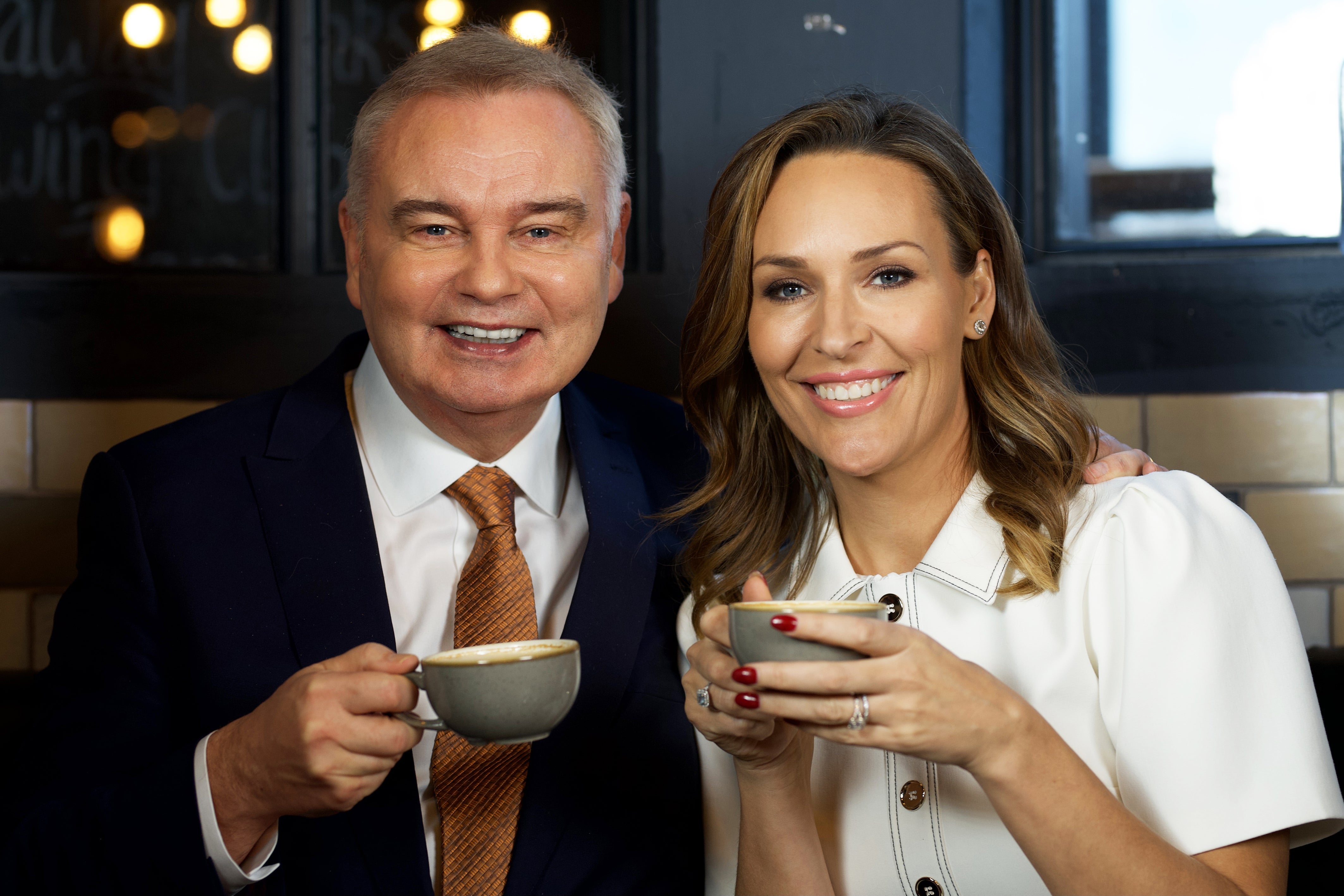 New breakfast hosts Eamonn Holmes and Isabel Webster will be the first to present on the dual service when their television programme airs on January 4 (GB News)