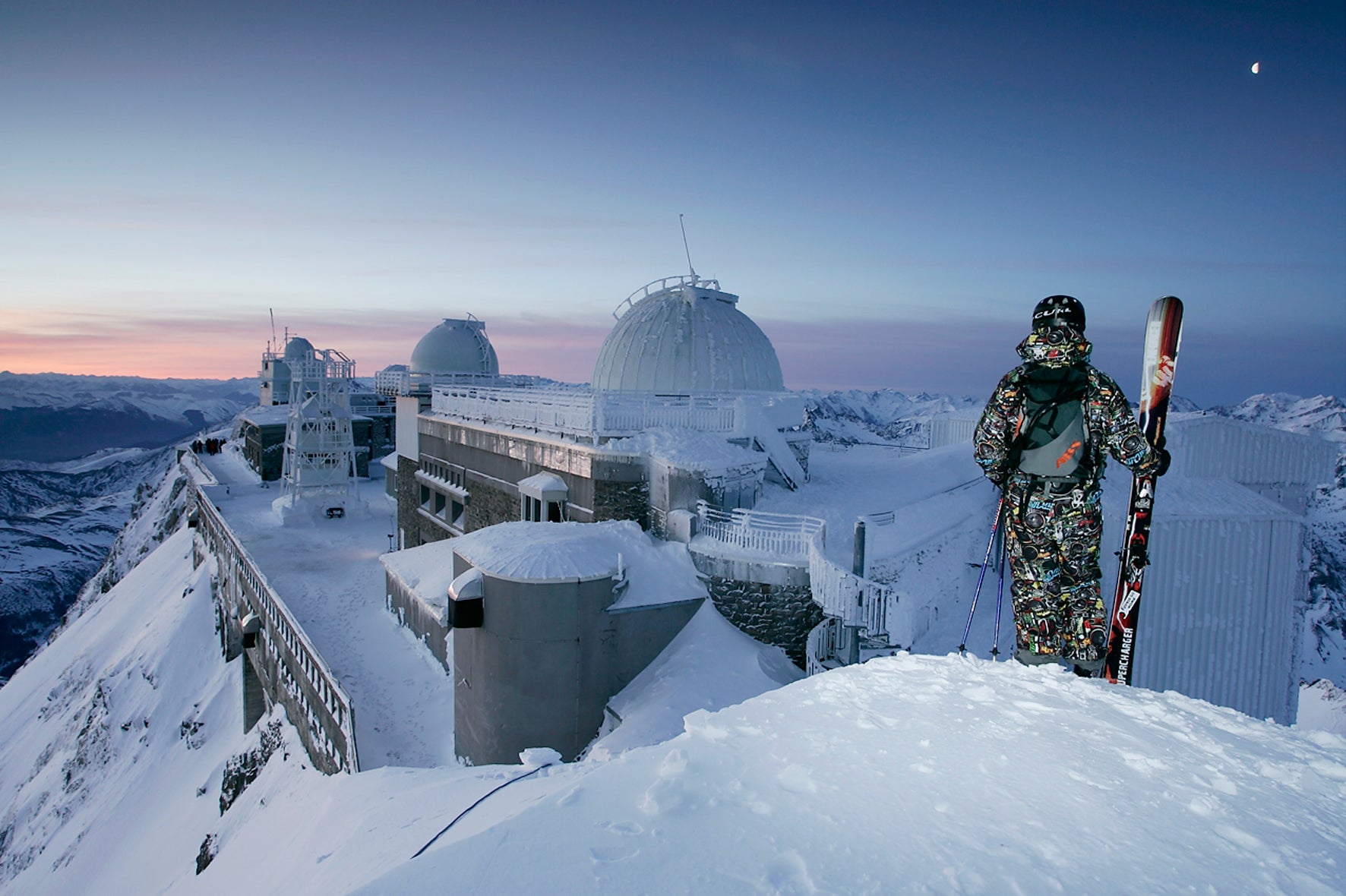 The Pic du Midi Observatory, where air was collected using a pump