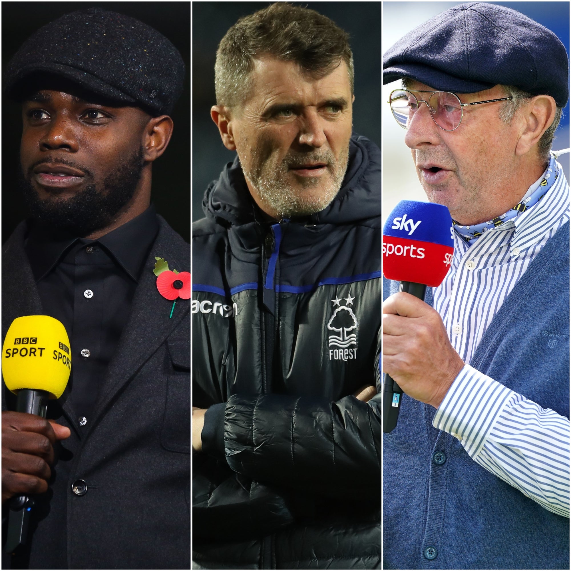 Micah Richards, Roy Keane and David Lloyd (Barrington Coombs/Nick Potts/Mike Egerton/PA)