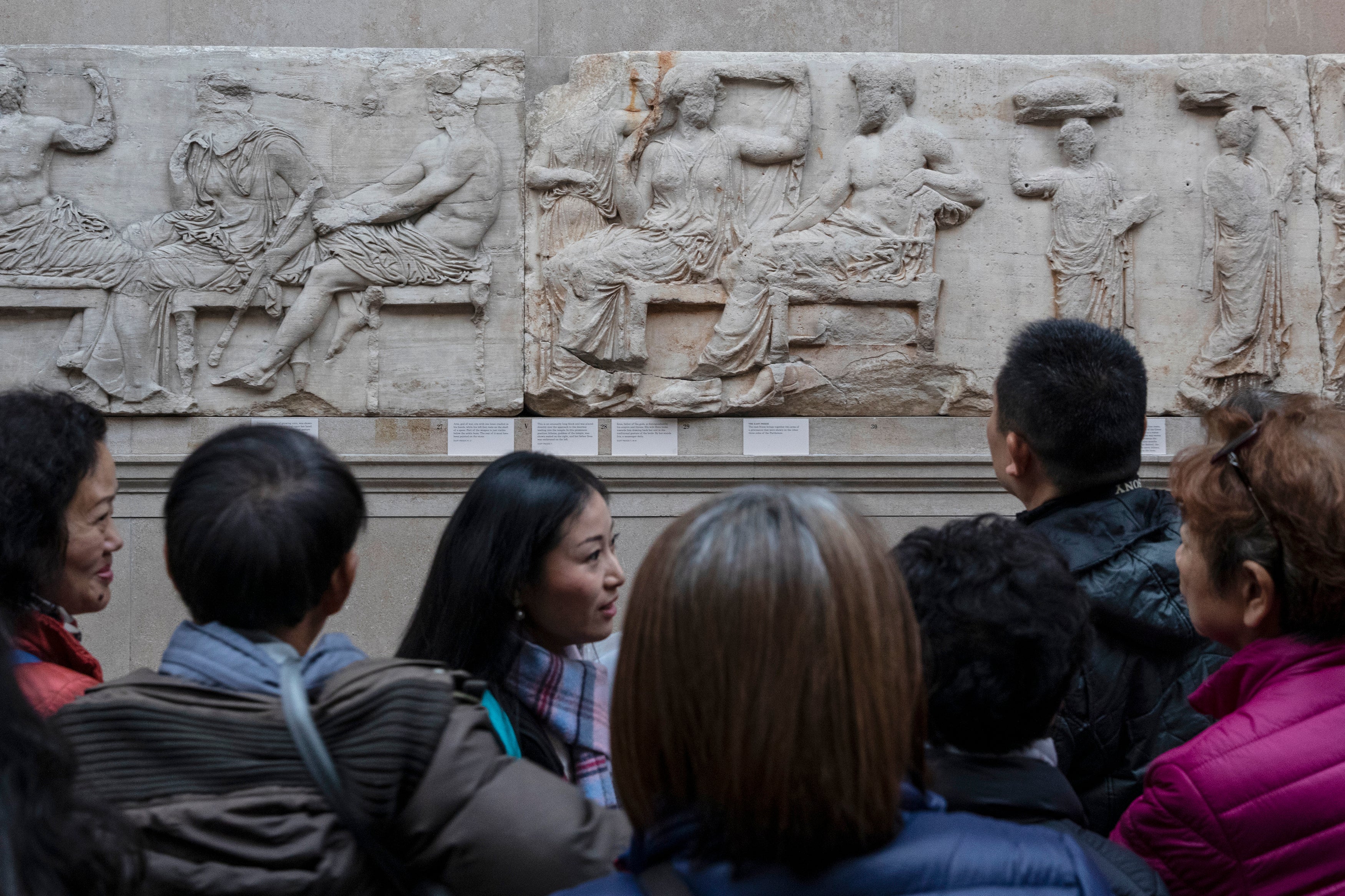 The Elgin Marbles on display at the British Museum