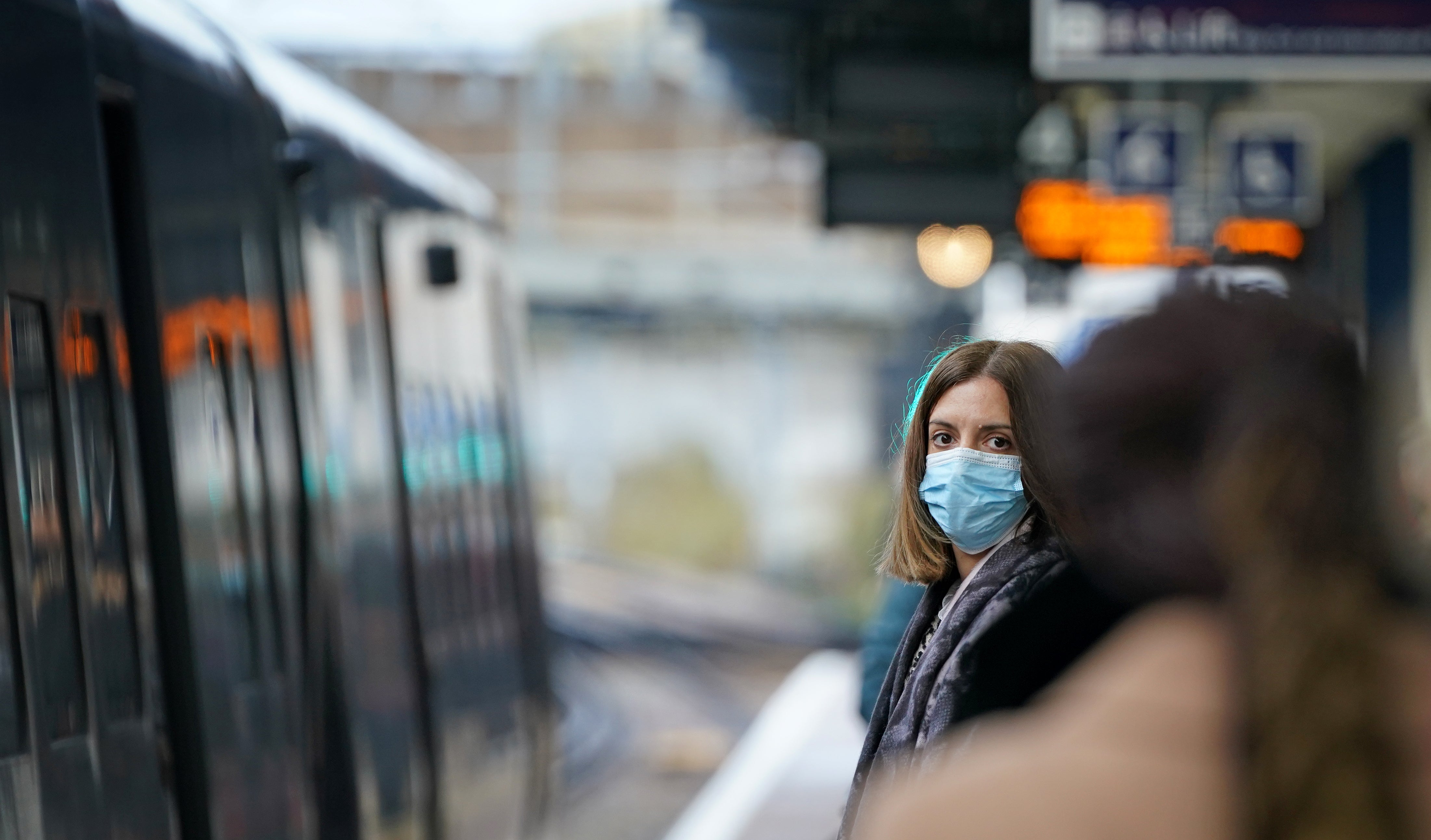 Figures show demand for rail travel has plummeted since the emergence of the Omicron coronavirus strain (Gareth Fuller/PA)