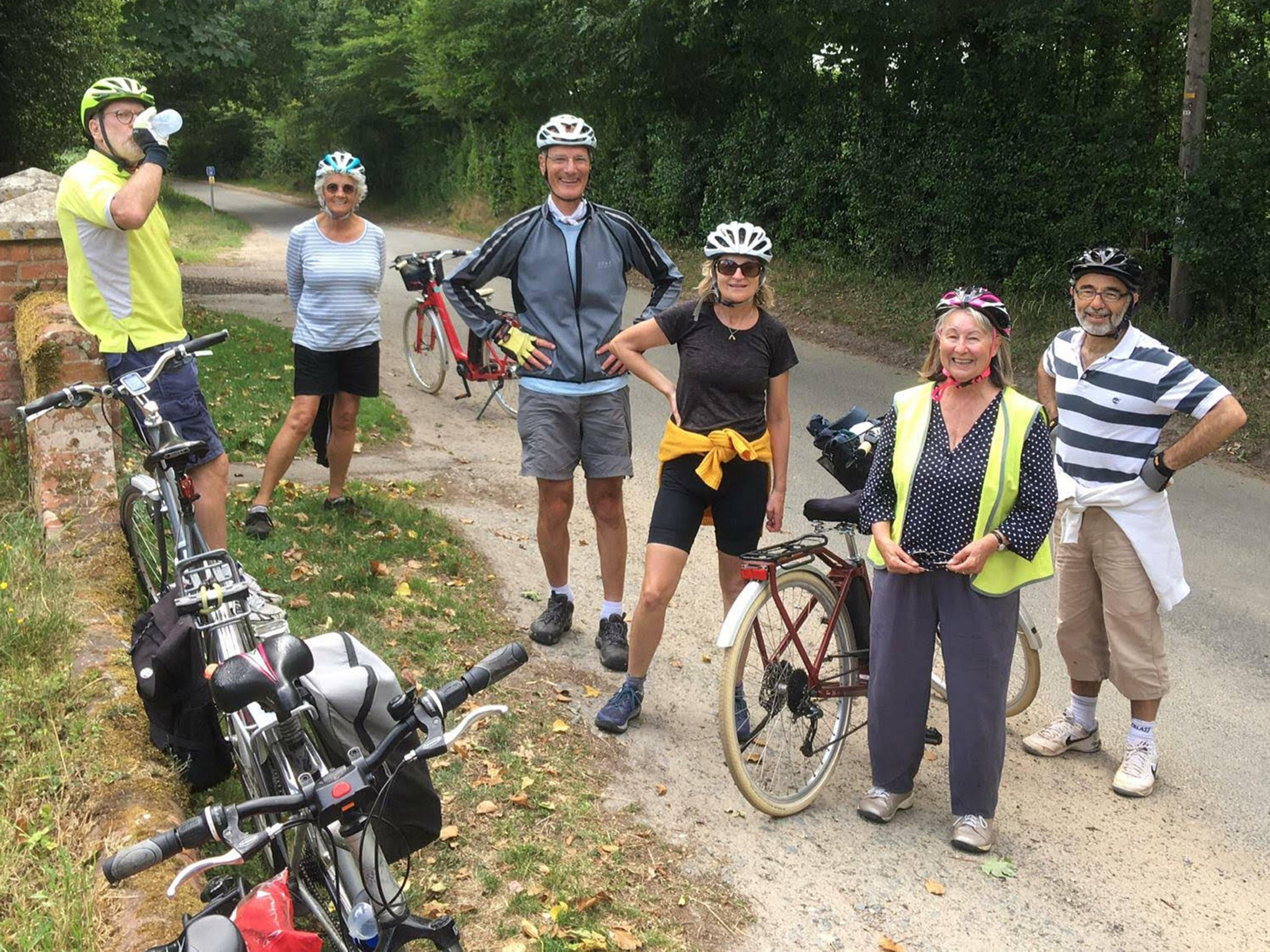 Cannock Mill residents on a communal bike ride