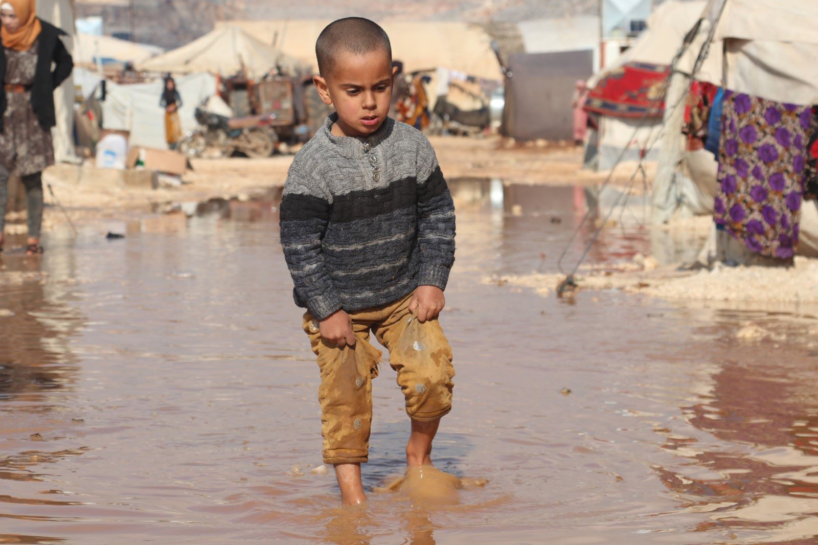 Children living in Syrian IDP camps face harsh winters and a struggle for even the most basic of foods