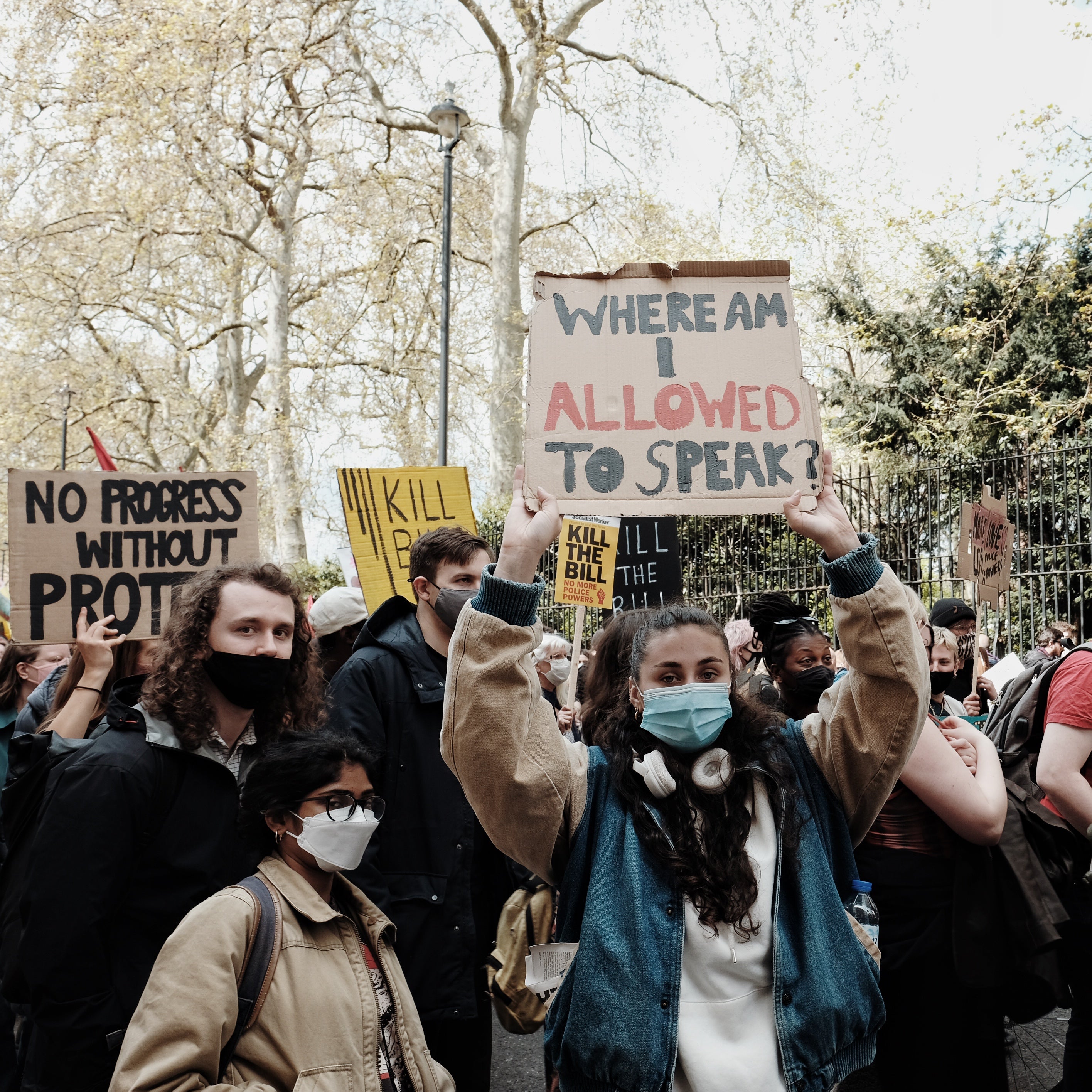 Protest in London in May against the Police Crime Sentencing and Courts Bill