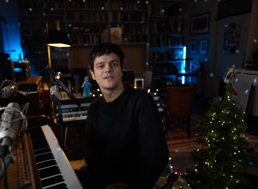 Jamie Cullum in his studio