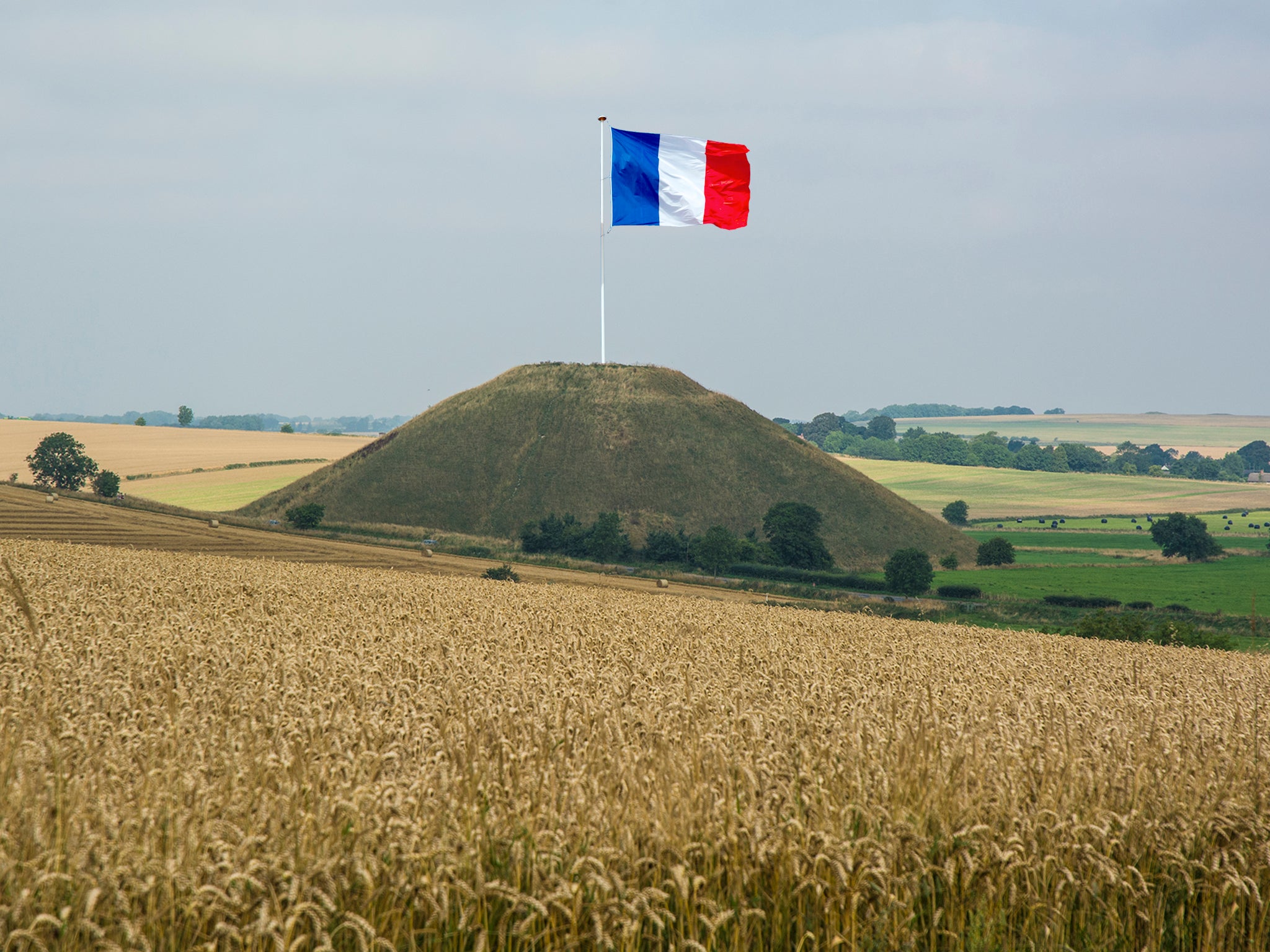 Flag of incovenience: Prehistoric Silbury Hill, Avebury, Wilts