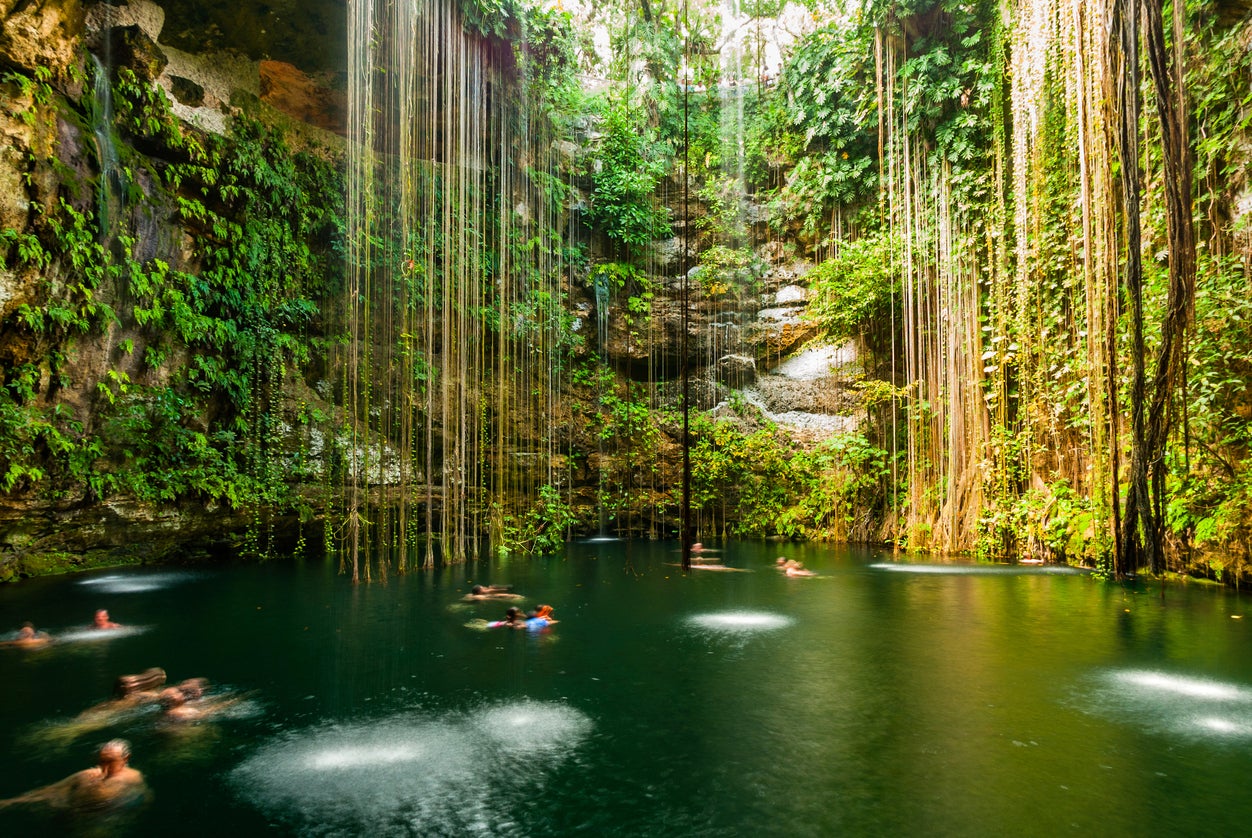 A cenote on Mexico’s Caribbean coast