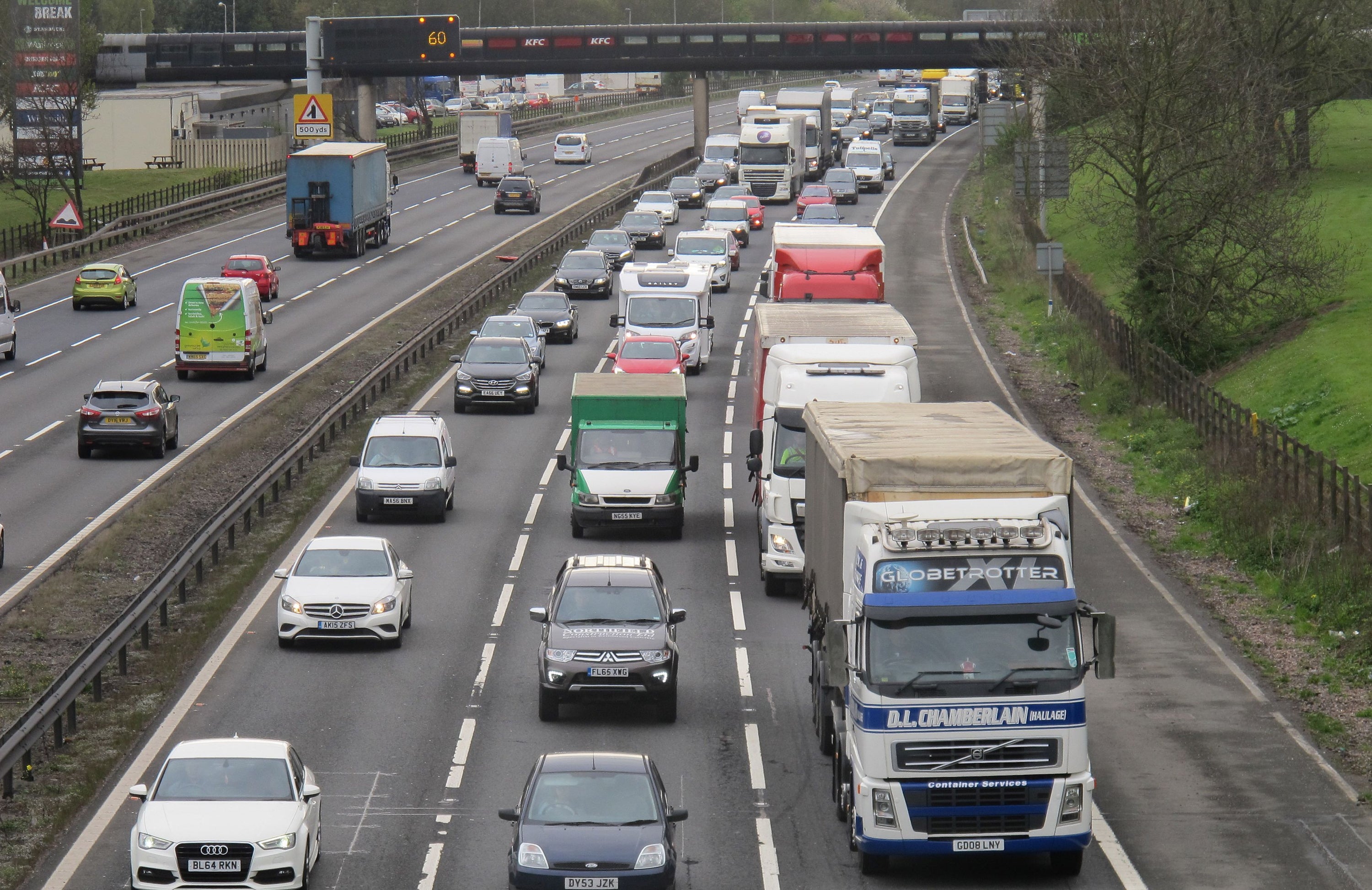 Motorways brought to a standstill and cancelled trains marred the first Christmas getaway in two years (Matthew Cooper/PA)