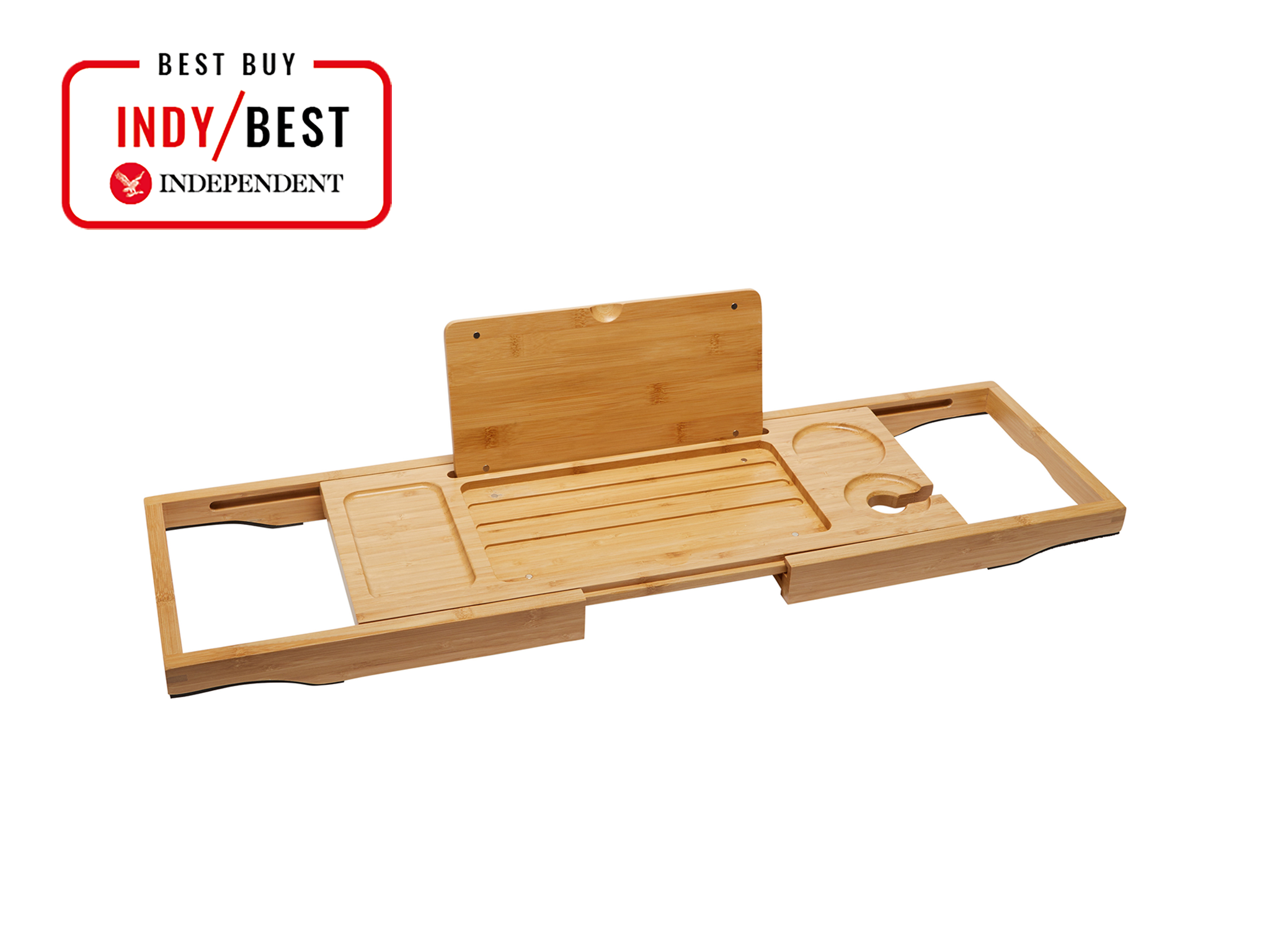 Just wellness bamboo functional bath tray