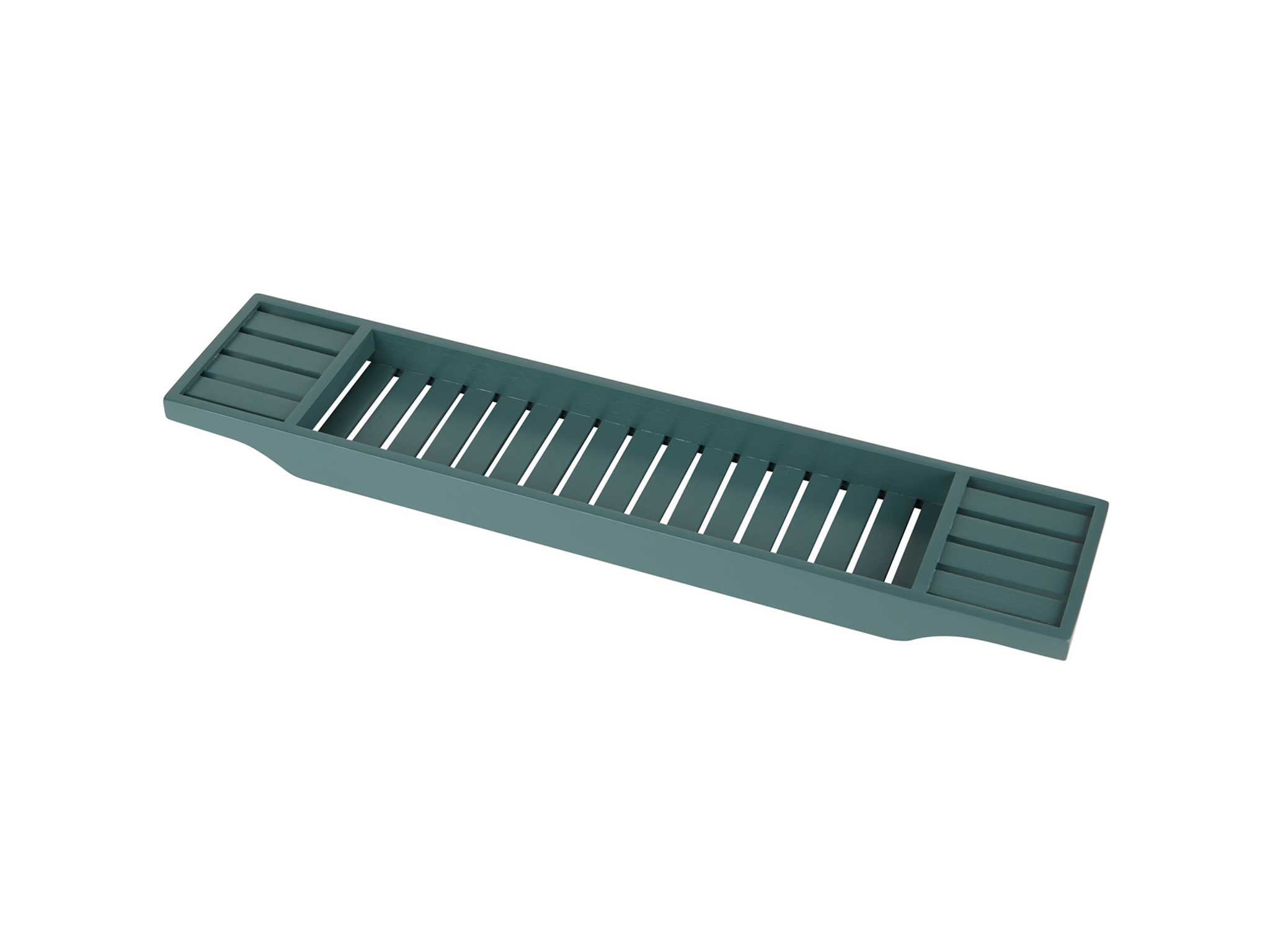 Forest green bamboo bath rack