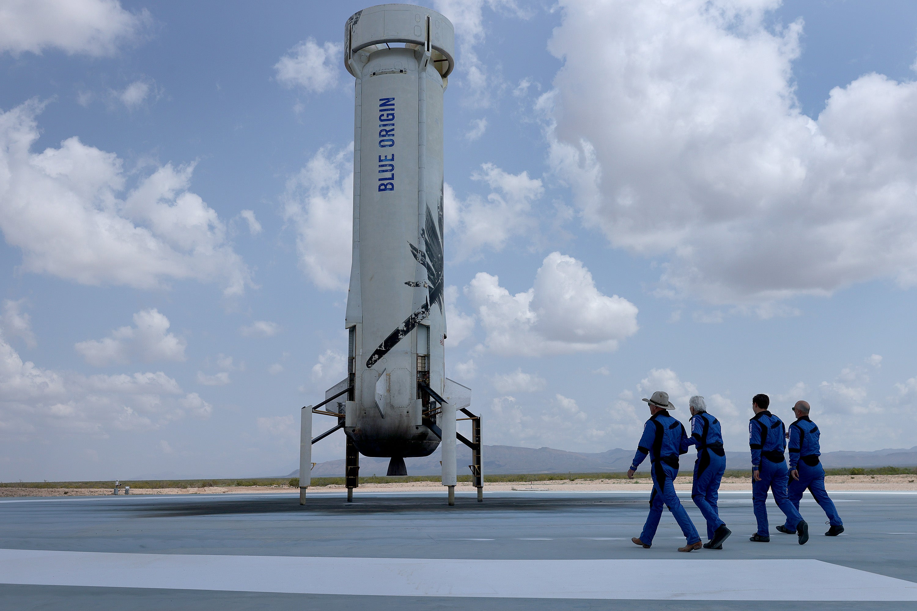 Jeff Bezos flew himself to space inside a stubby, penis-shaped rocket