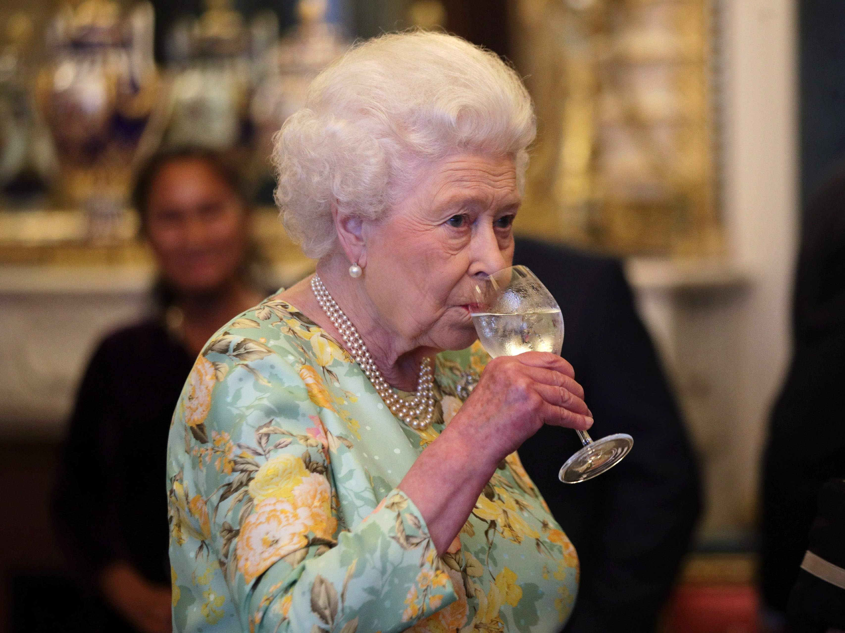 Queen Elizabeth II attends a reception for winners of The Queen's Awards for Enterprise, at Buckingham Palace on July 11, 2017