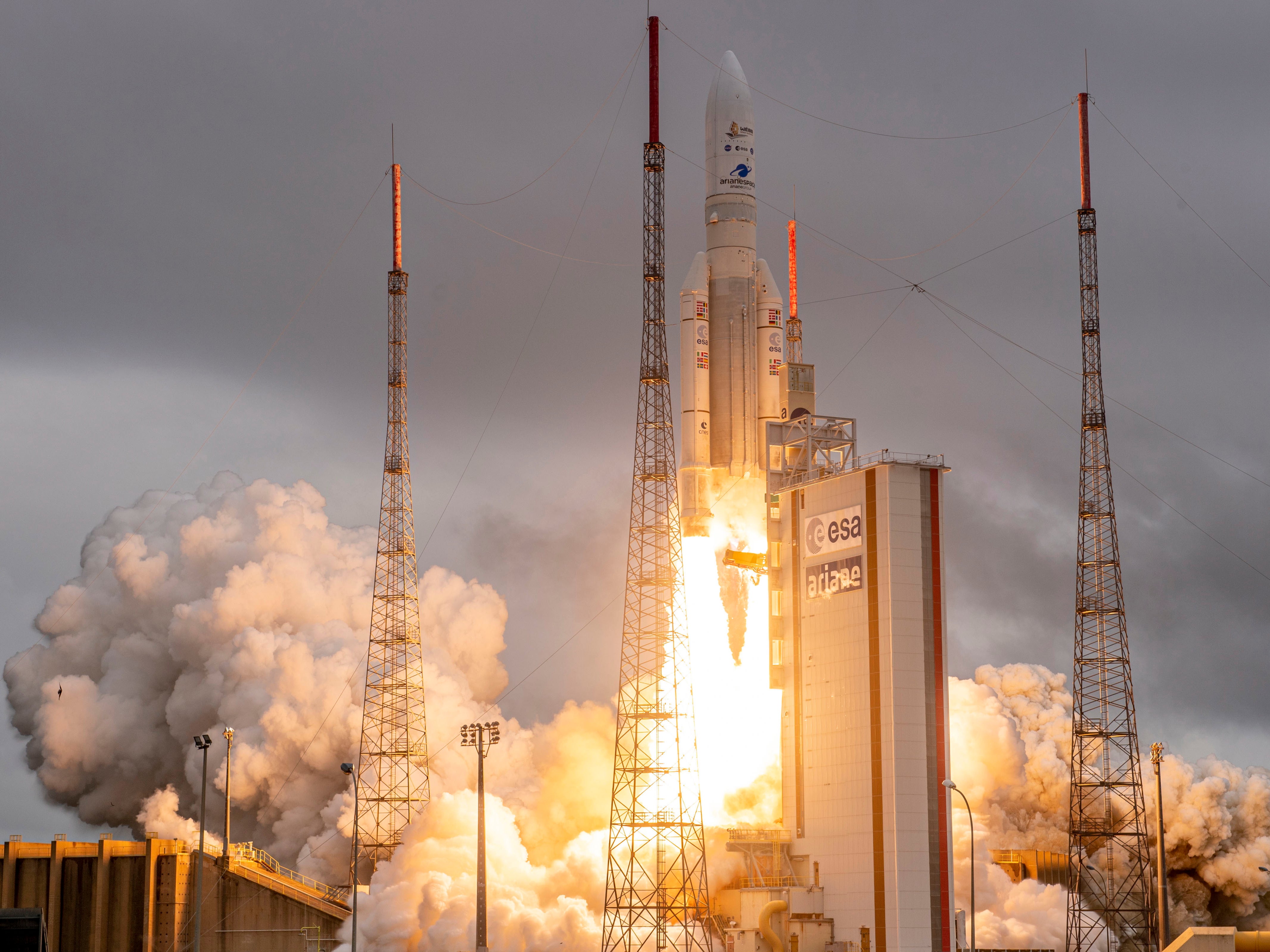 James Webb space telescope launched by Nasa on $10bn voyage ‘to edge of time itself’