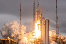 James Webb space telescope launched by Nasa on $10bn voyage ‘to edge of time itself’