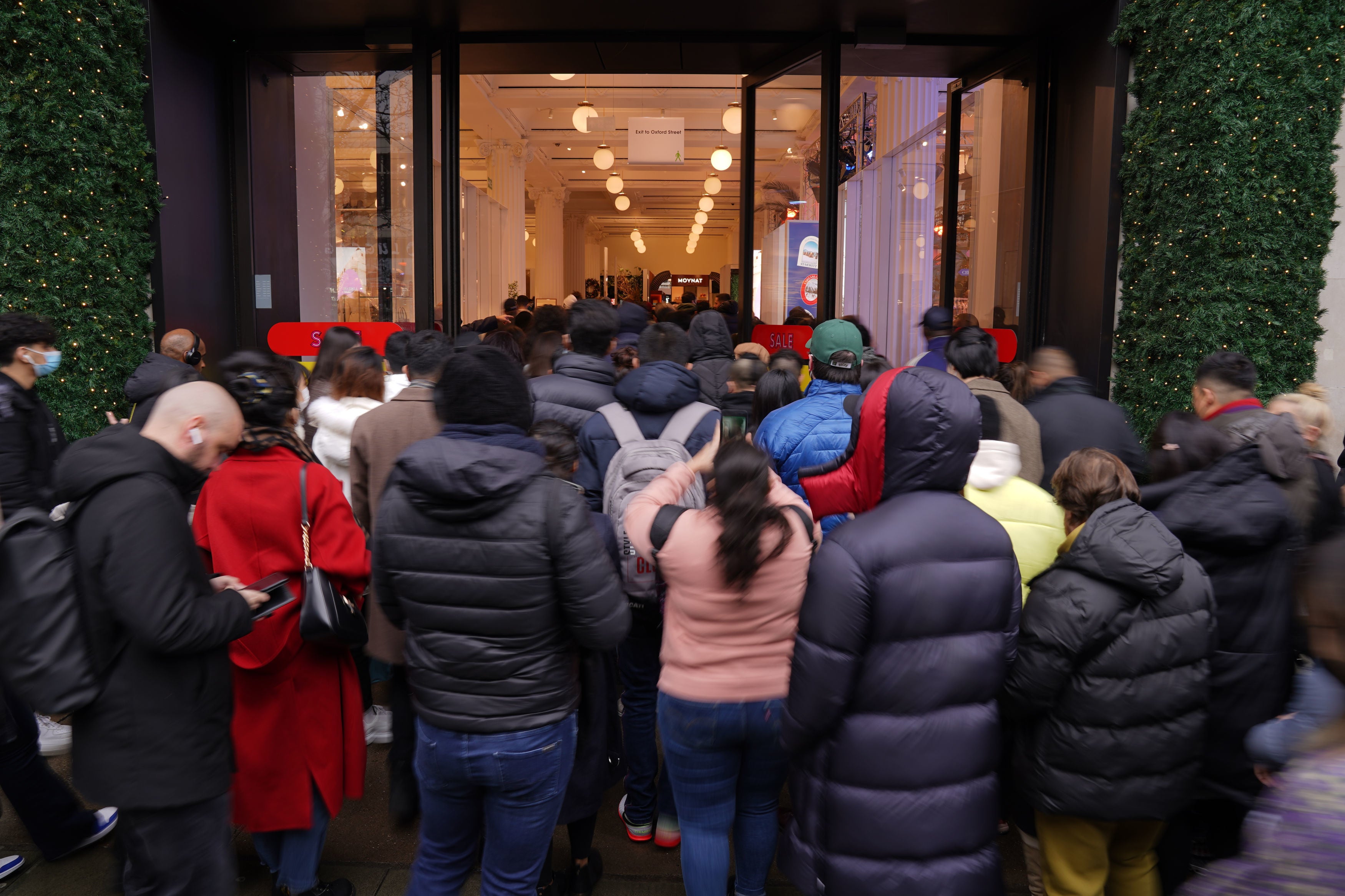 Shoppers at Oxford Street on Boxing Day