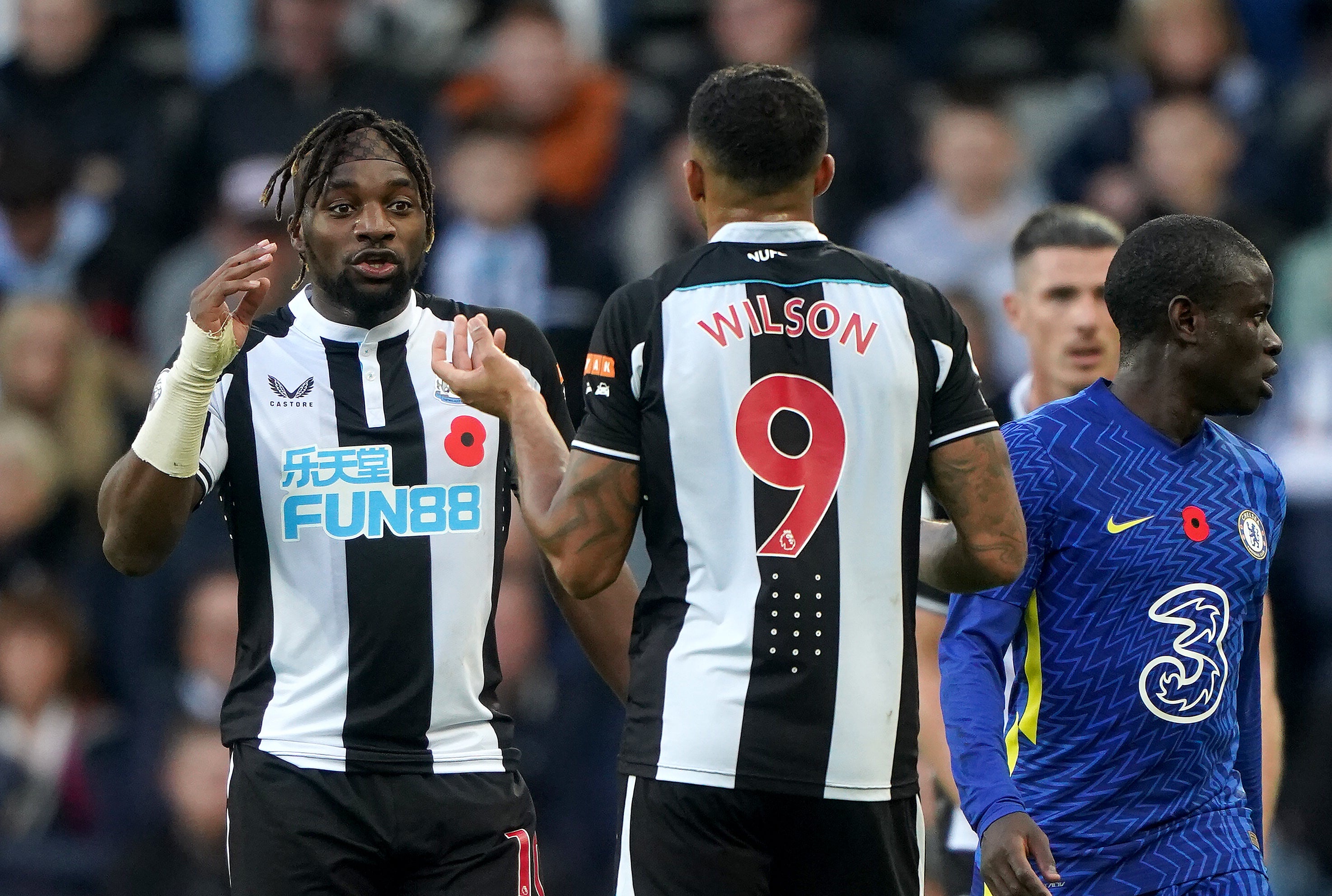 The relationship between Allan Saint-Maximin (left) and Callum Wilson could prove crucial in Newcastle’s battle for Premier League survival (Owen Humphreys/PA)