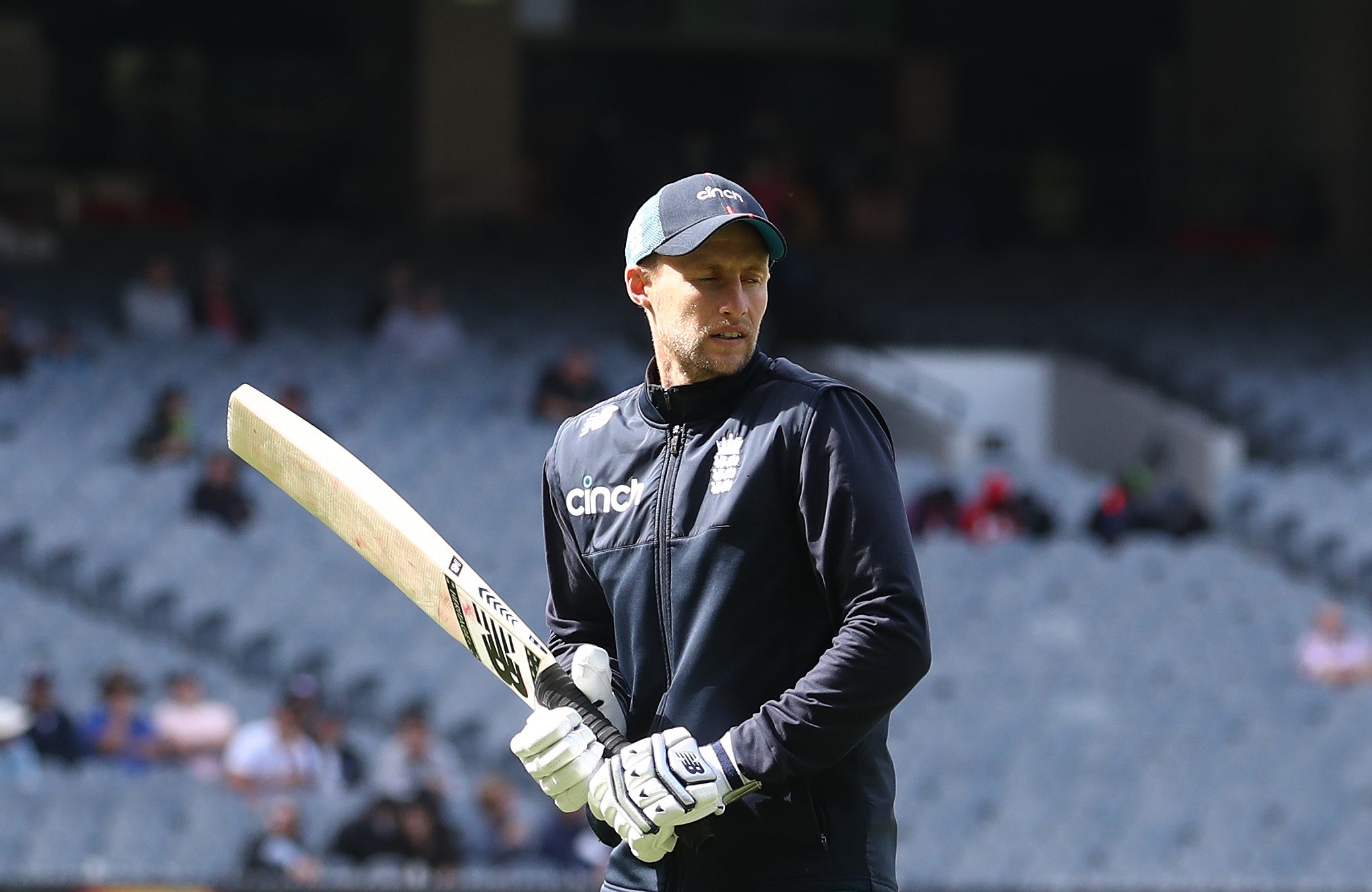 England’s Joe Root warms up before the start of play (Jason O’Brien/PA)