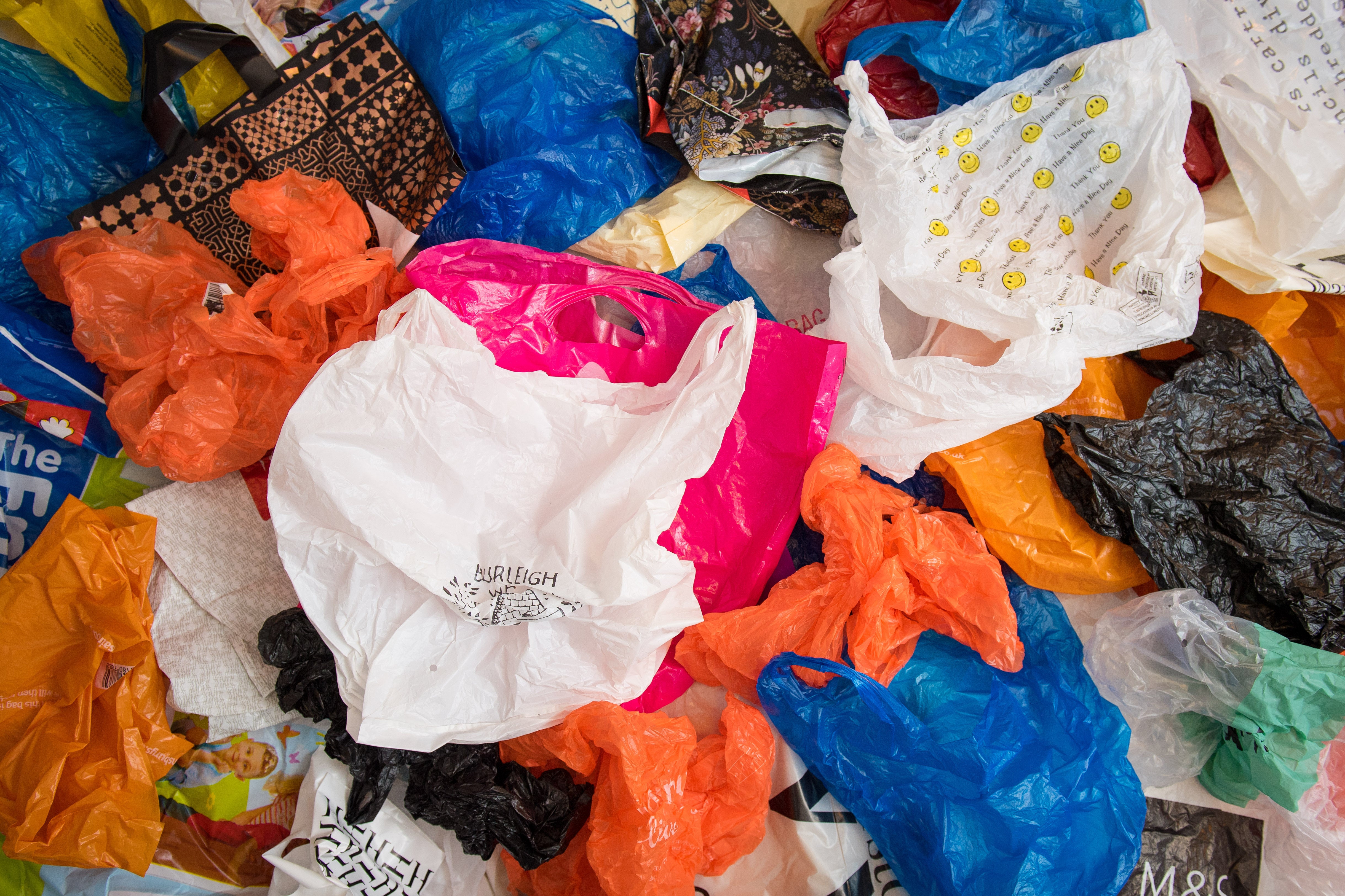 The findings emerged as plastic bag consumption builds to its annual peak during the festive period (Dominic Lipinski/PA)