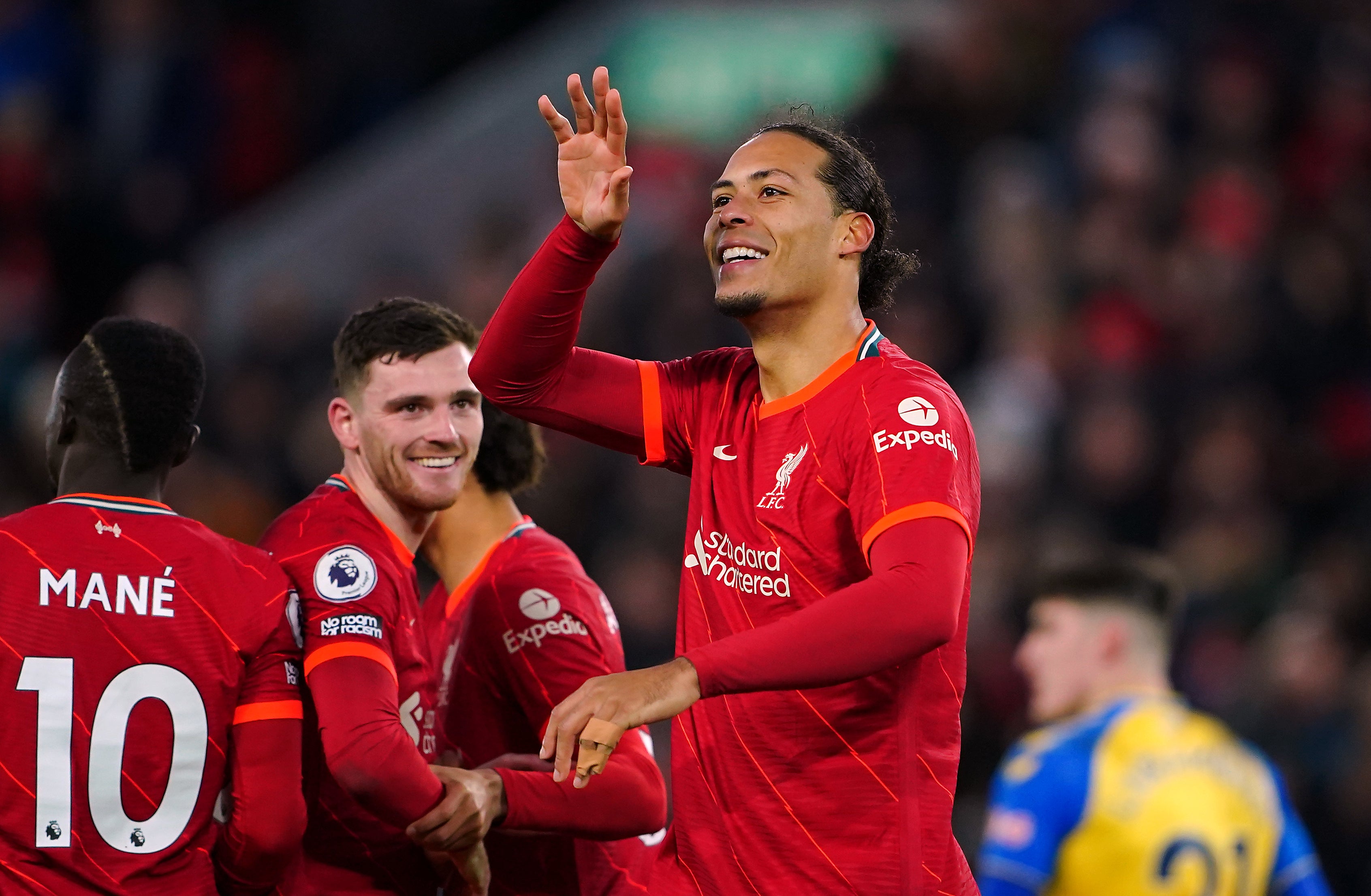 Virgil van Dijk is set to be available for Liverpool at Leicester on Tuesday (Peter Byrne/PA)