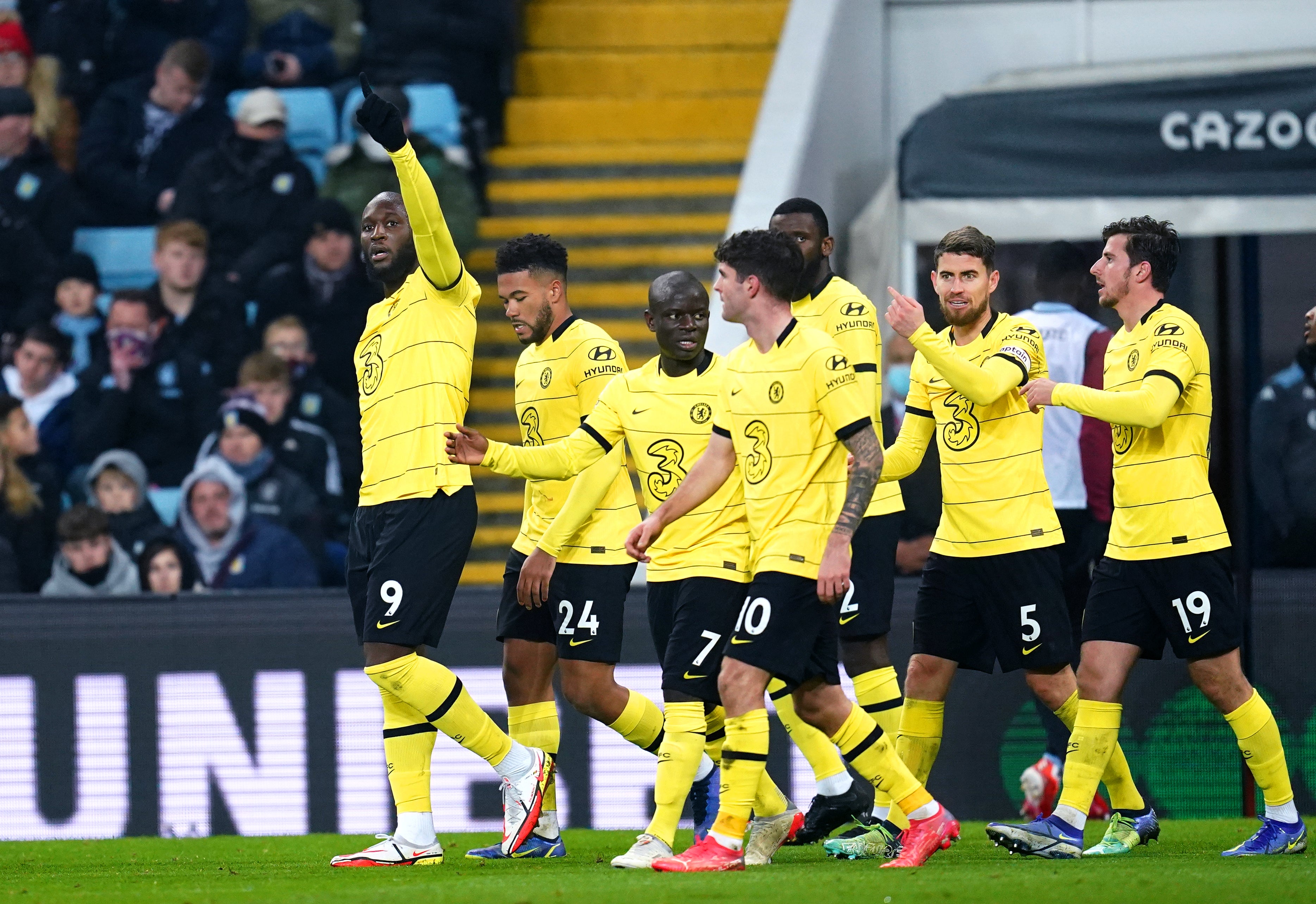 Romelu Lukaku, left, celebrates his goal (Nick Potts/PA)