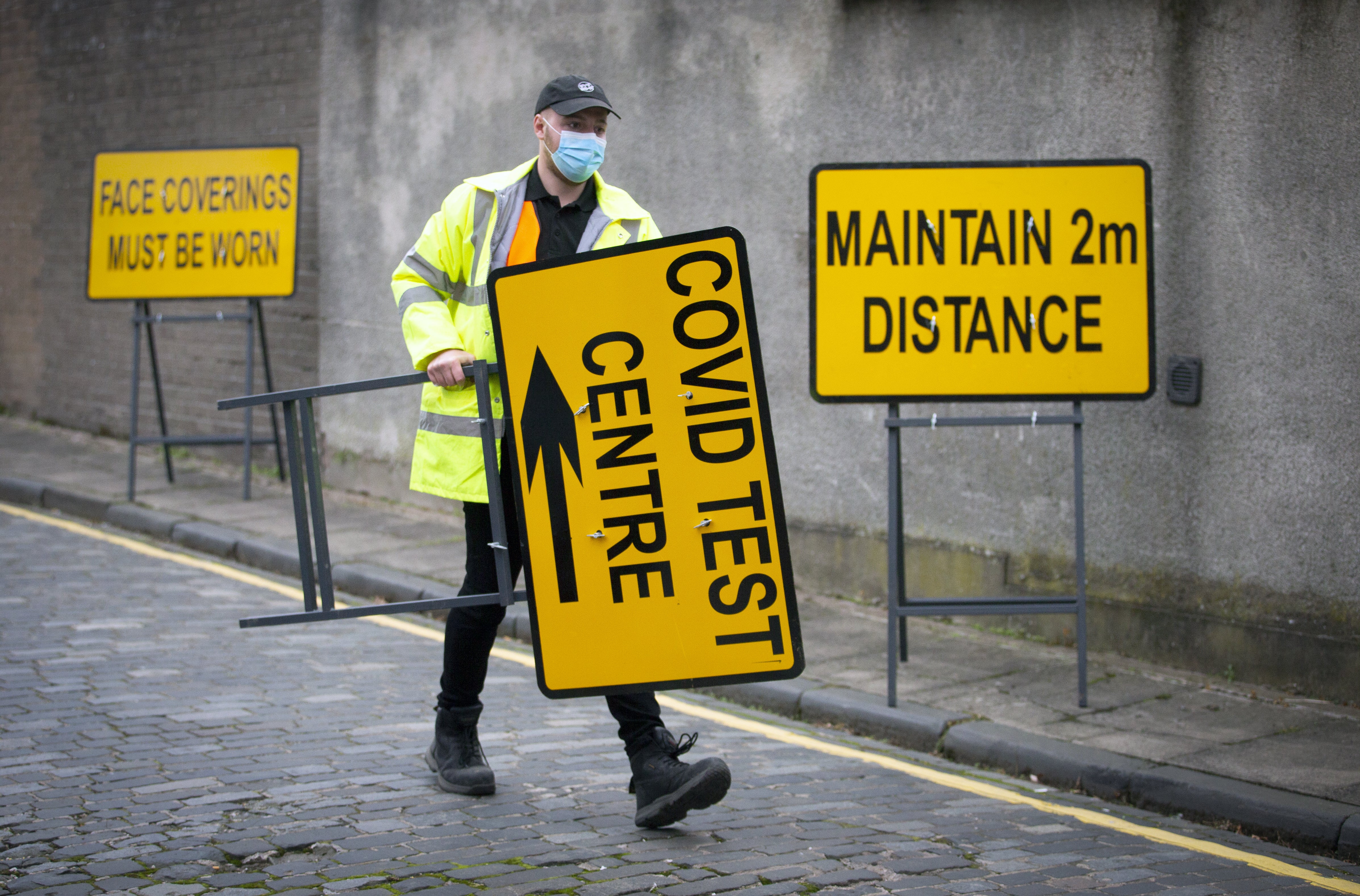 On-the-day PCR test appointments were unavailable by Monday afternoon in large parts of Scotland (Jane Barlow/PA)