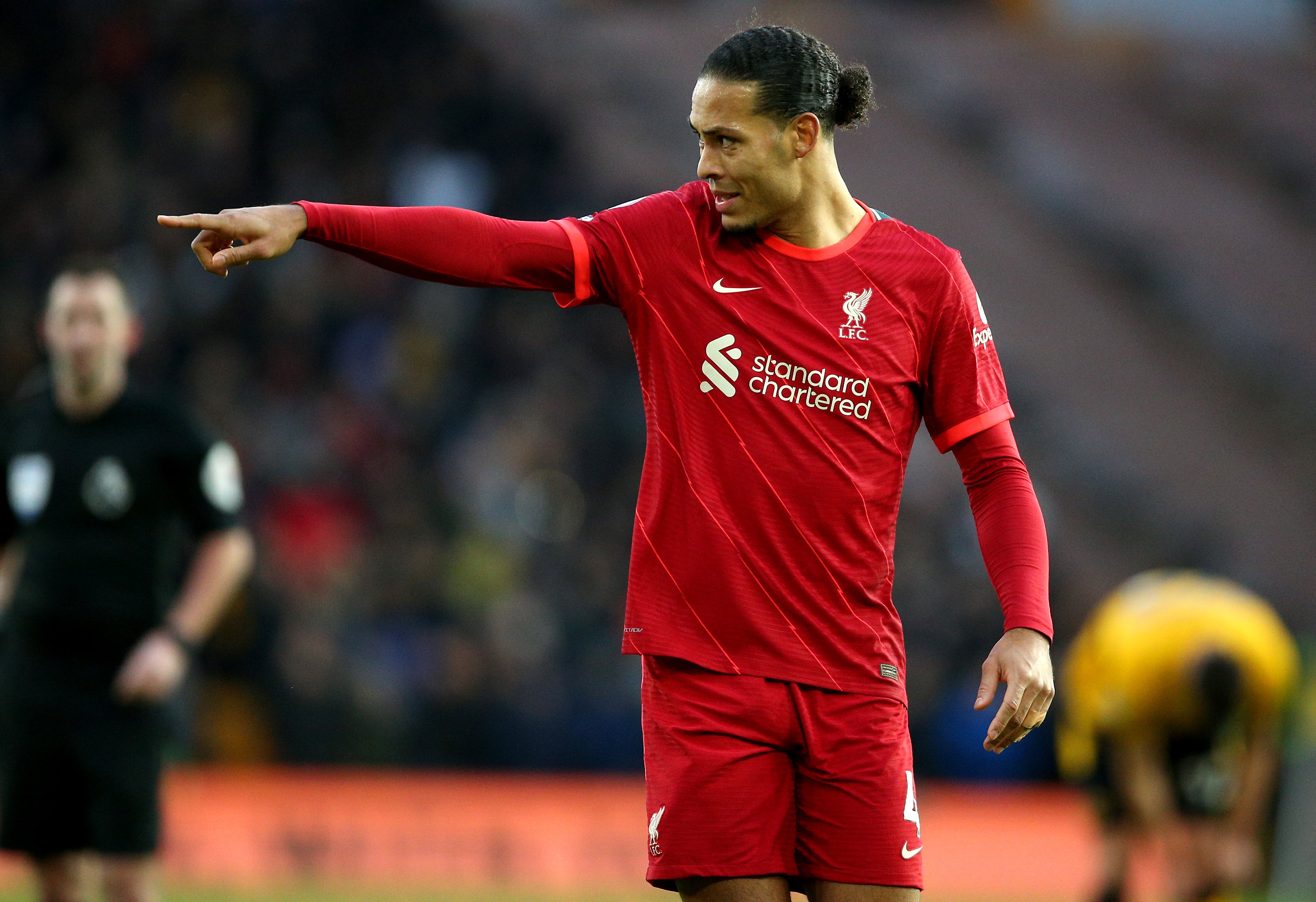 Virgil van Dijk is in contention for Liverpool at Leicester (Nigel French/PA)