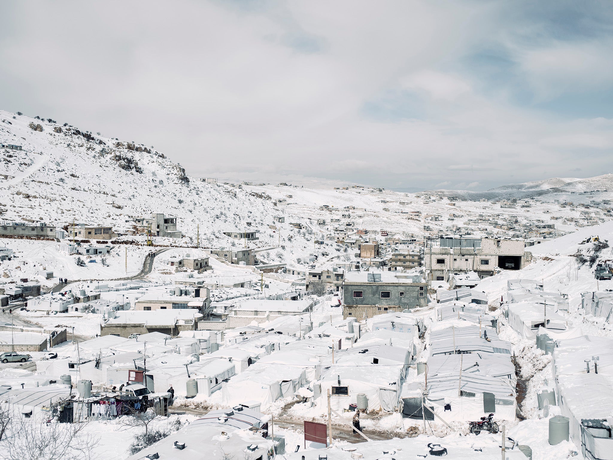 Syrian refugees facing their ninth winter in Lebanon. There are 133 informal tented settlements in the Arsal region, home to 39,000 refugees