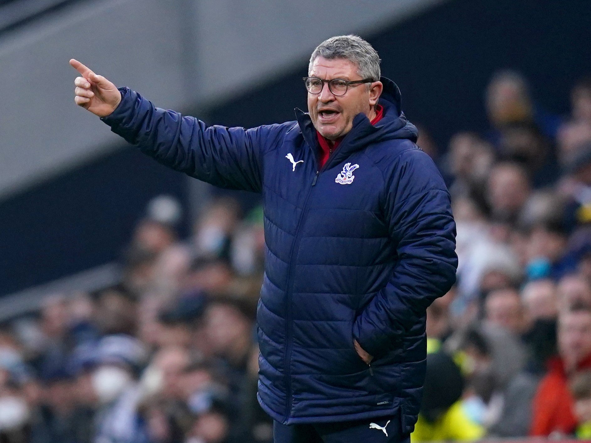 Osian Roberts, pictured, is eager for Crystal Palace manager Patrick Vieira to return soon (John Walton/PA)