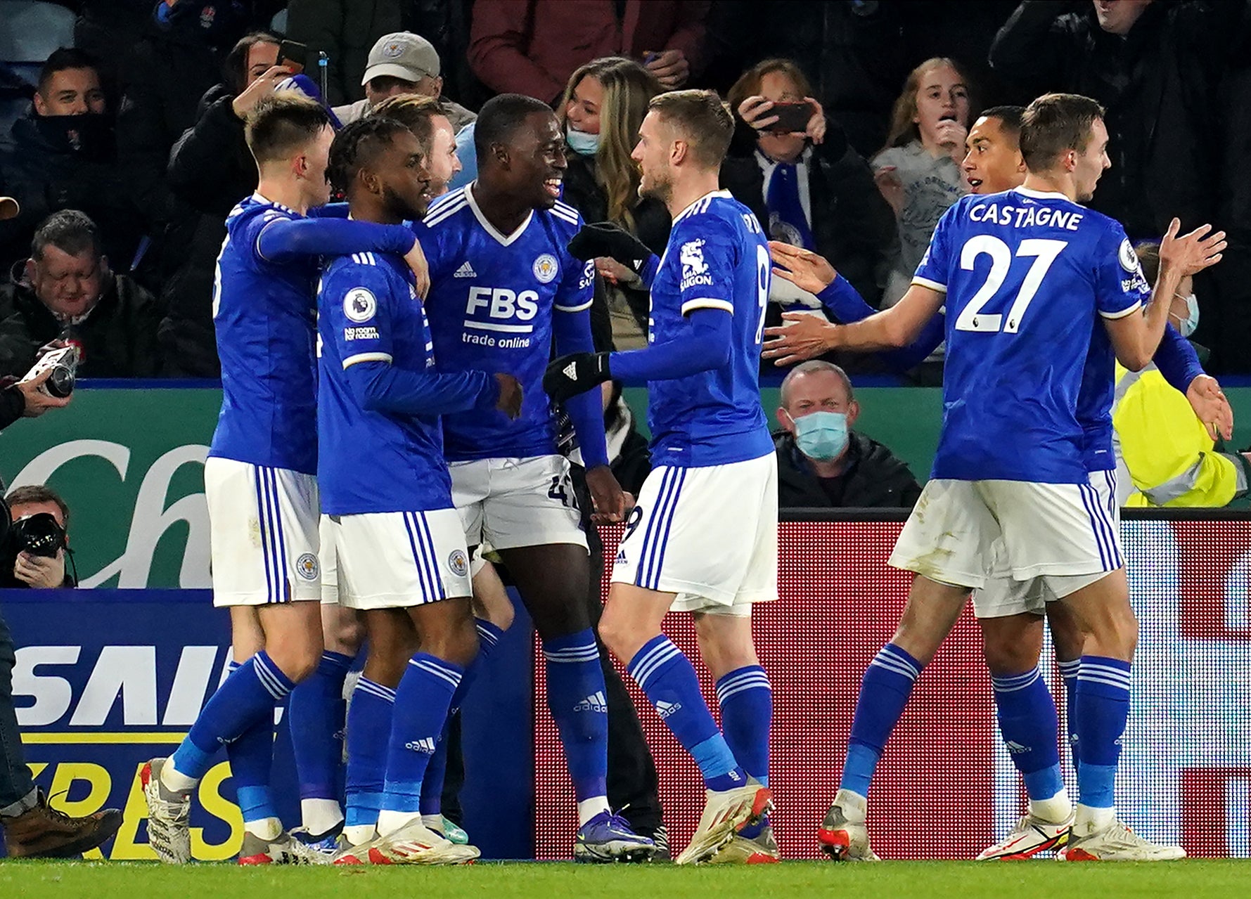 Leicester celebrated a memorable win over the Reds (Nick Potts/PA)