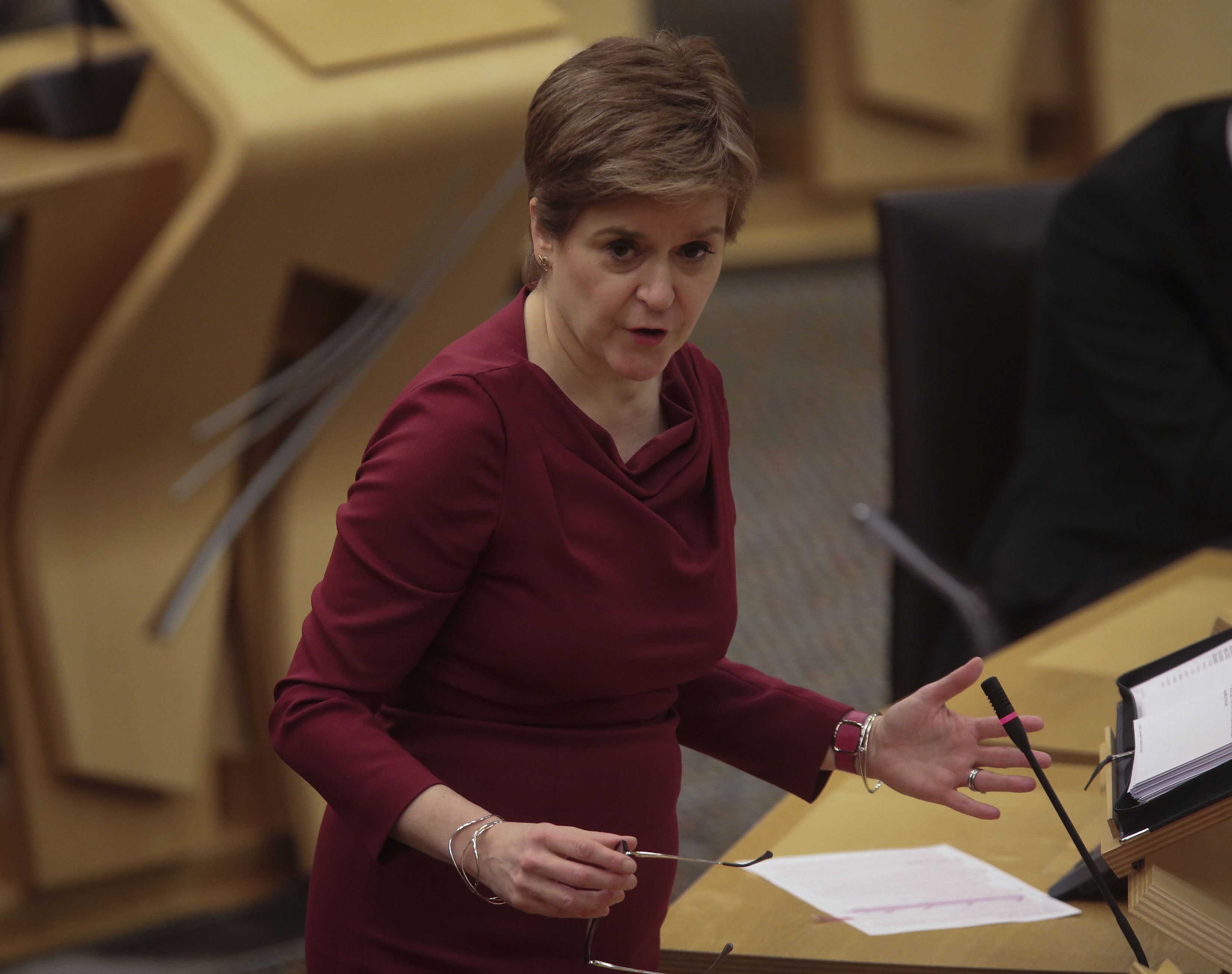 First Minister Nicola Sturgeon will give a Covid update in Parliament on Wednesday (Fraser Bremner/Daily Mail)