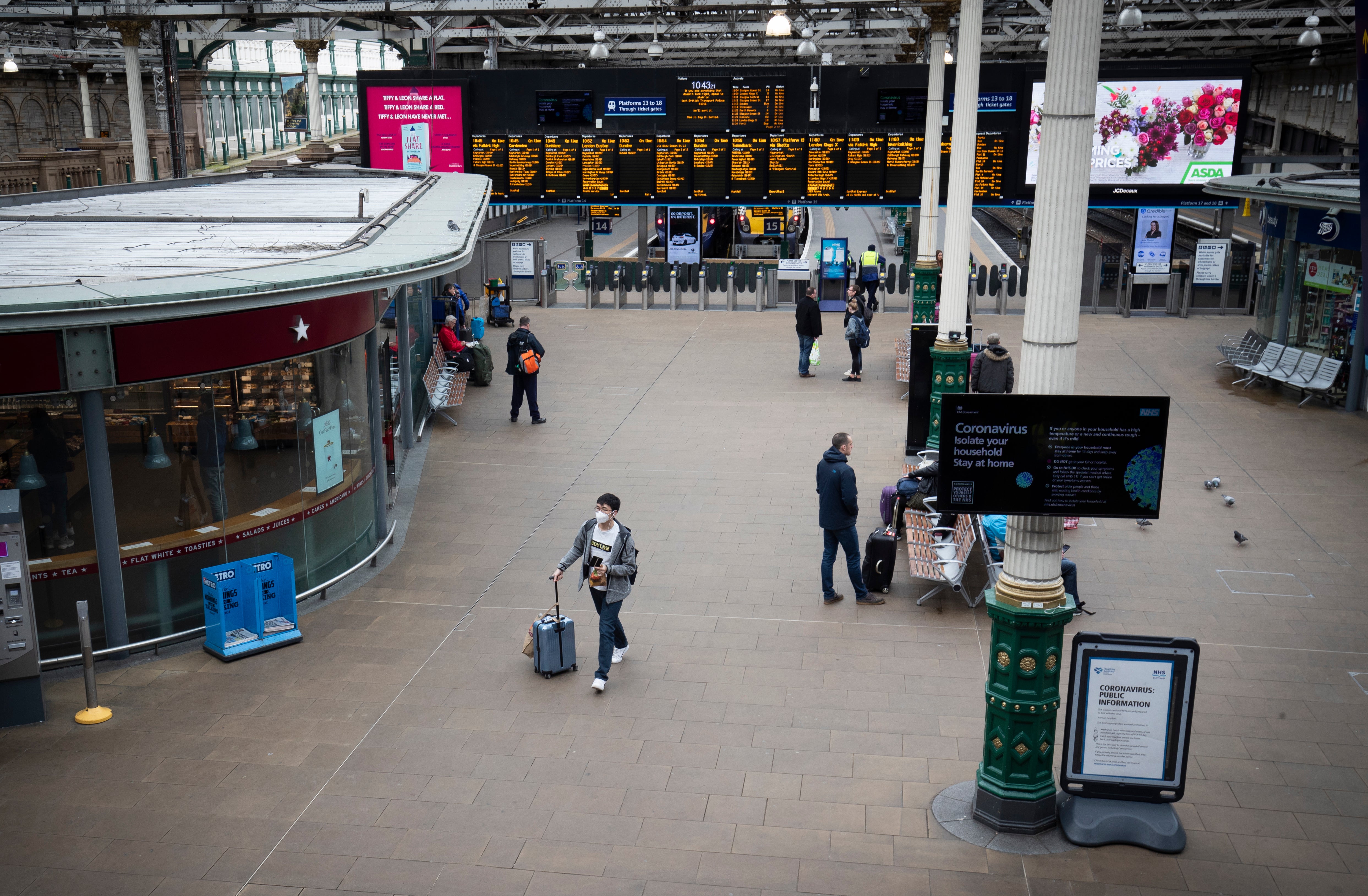 The action at Edinburgh Waverley, by staff employed by Gate Gourmet, is part of a long-running dispute over allegations of bullying (Jane Barlow/PA)