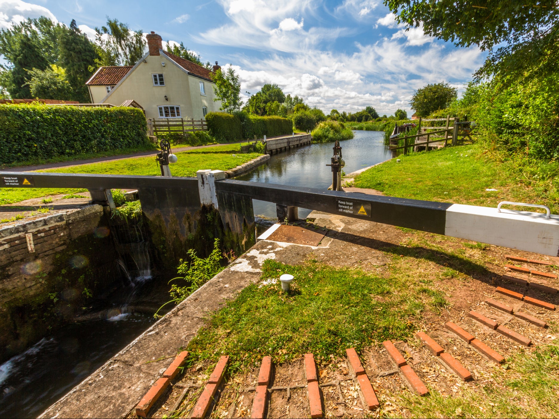 A house next to Taunton and Bridgewater canal