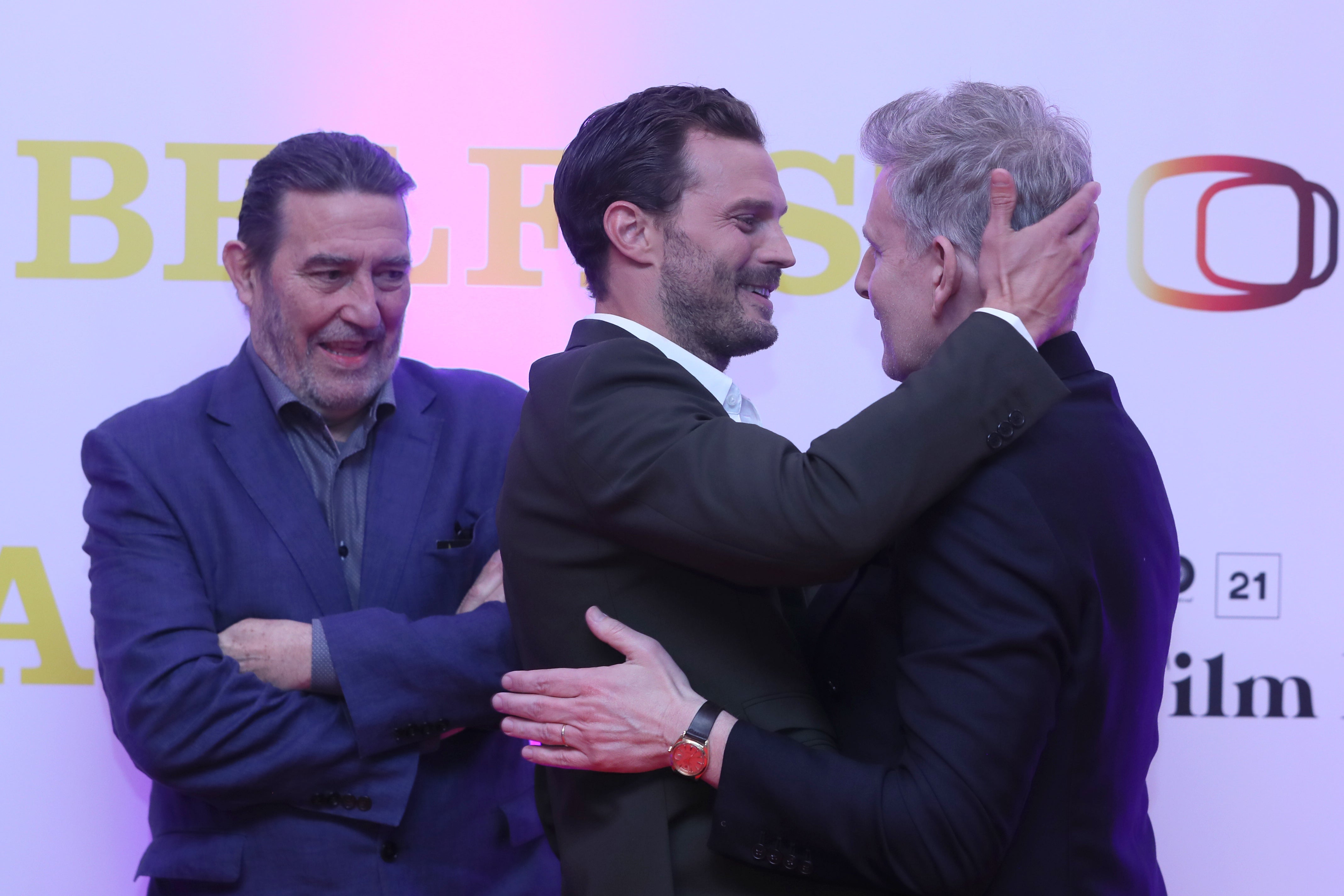 Ciarán Hinds, Jamie Dornan and Patrick Kielty attend the Irish premiere of the film ‘Belfast’