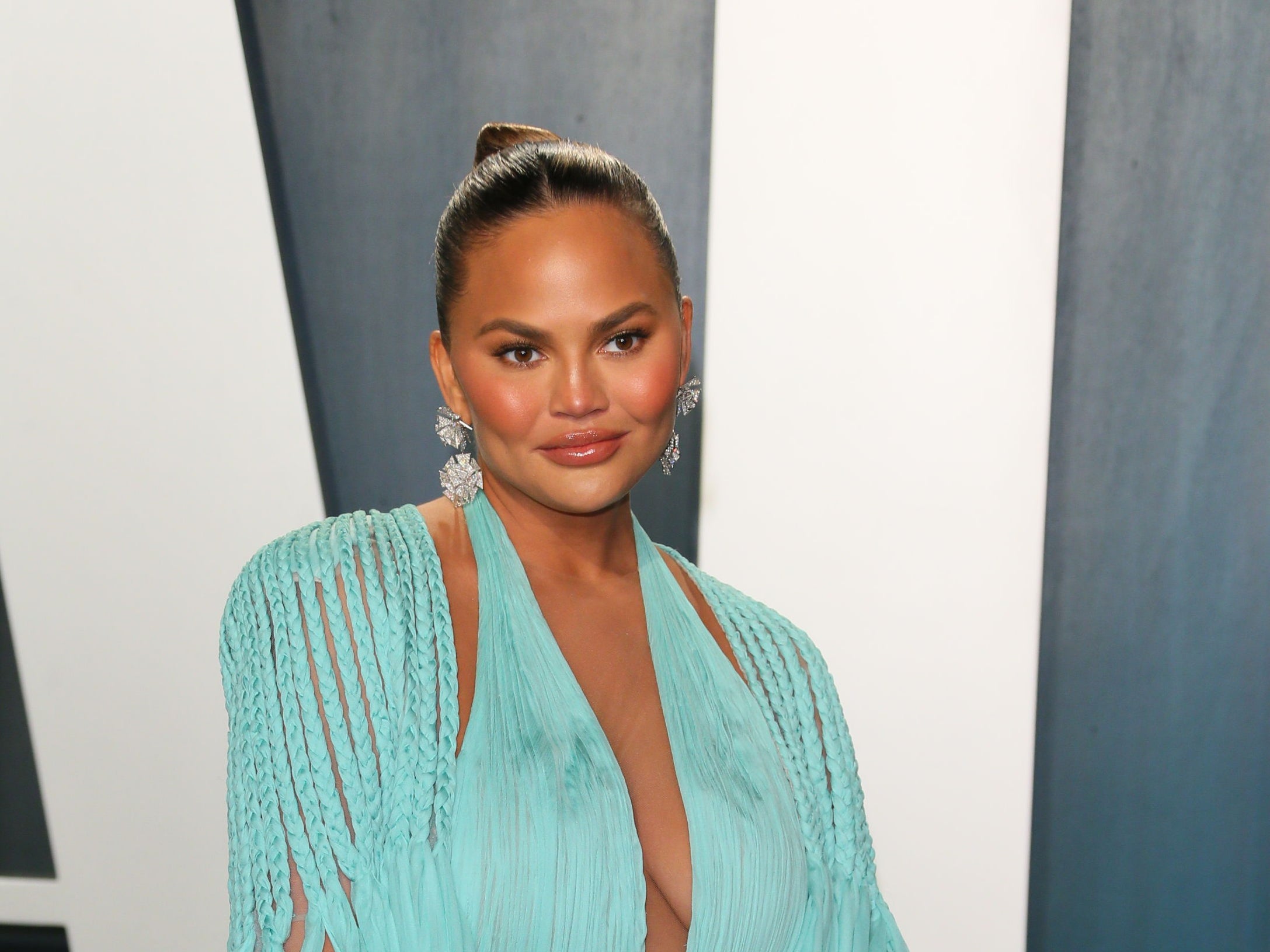 Chrissy Teigen at the 2020 Vanity Fair Oscar Party