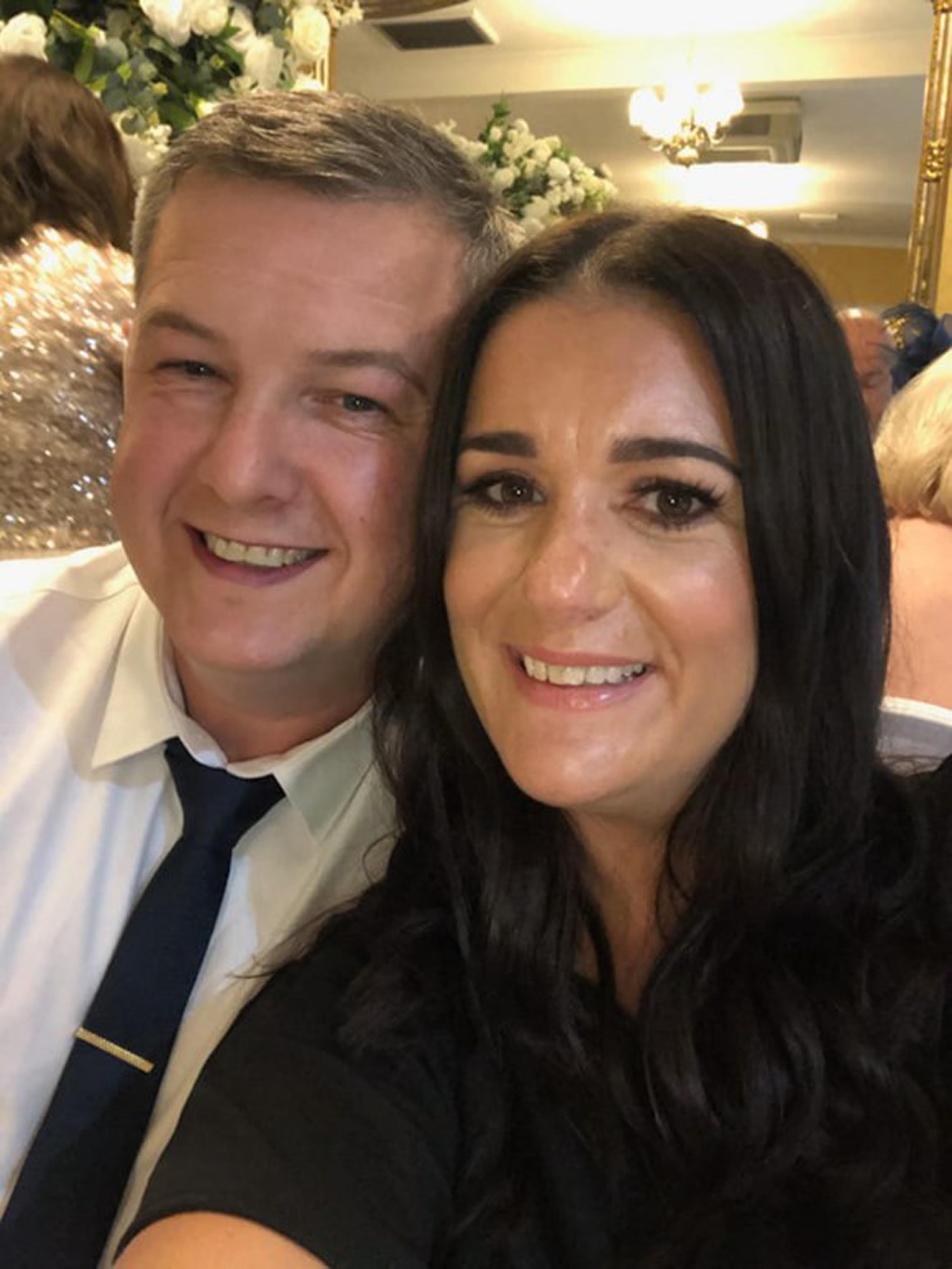 Taxi driver David Perry, who survived the Liverpool terror attack, and his wife Rachel (Greater Manchester Police/PA)