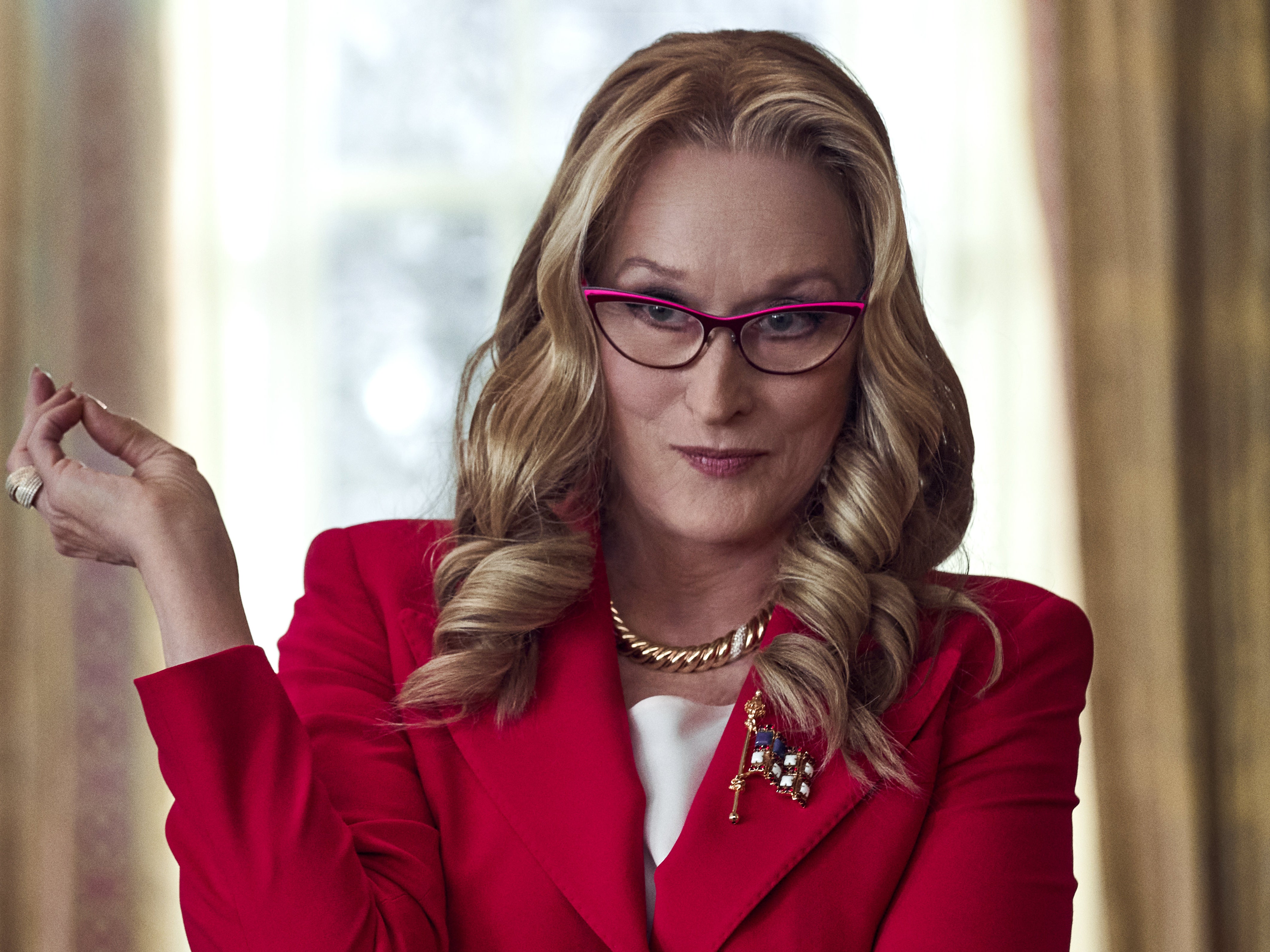 Setting a bad president: Meryl Streep as Janie Orlean in the Netflix climate satire ‘Don’t Look Up’